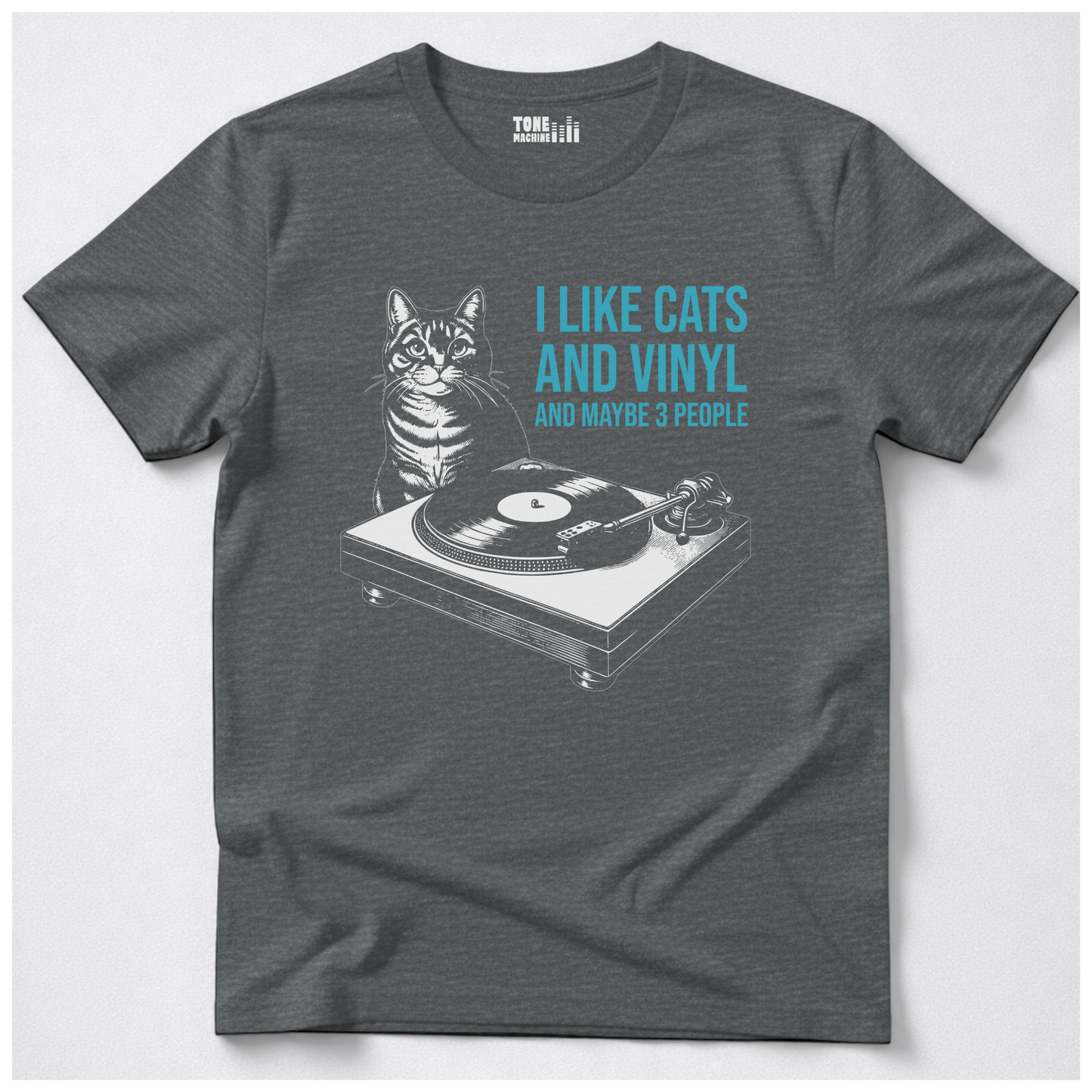 I Like Cats And Vinyl T-Shirt