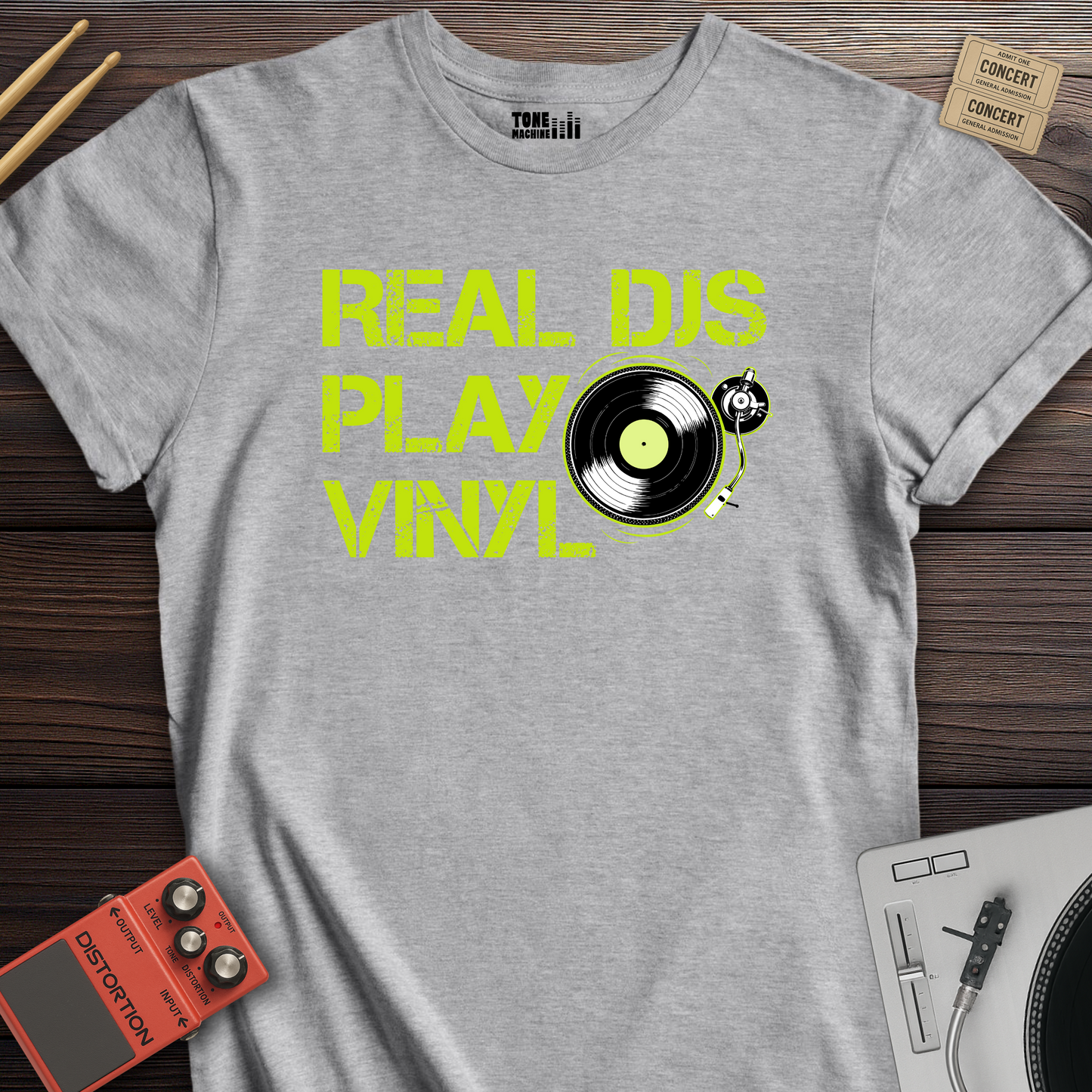 Real DJs Play Vinyl T-Shirt