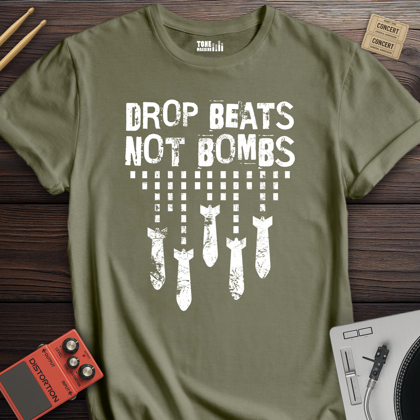 Drop Beats Not Bombs DJ T-Shirt