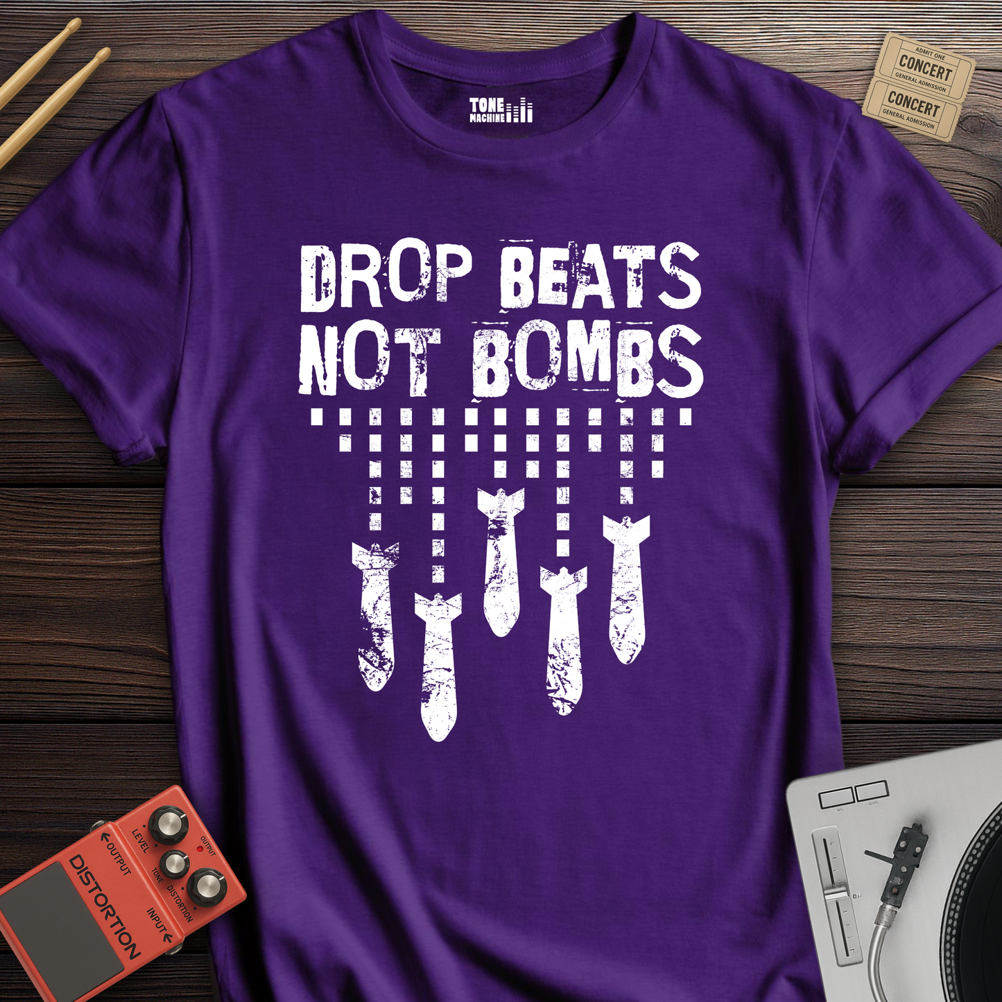 Drop Beats Not Bombs DJ T-Shirt