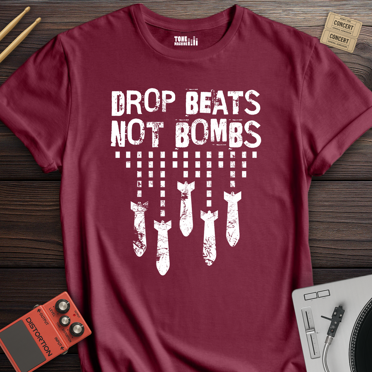 Drop Beats Not Bombs DJ T-Shirt