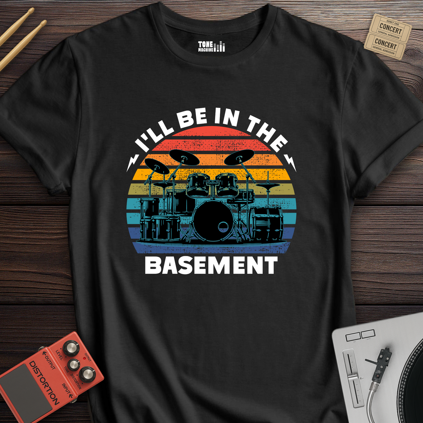 I'll Be In The Basement Drum T-Shirt