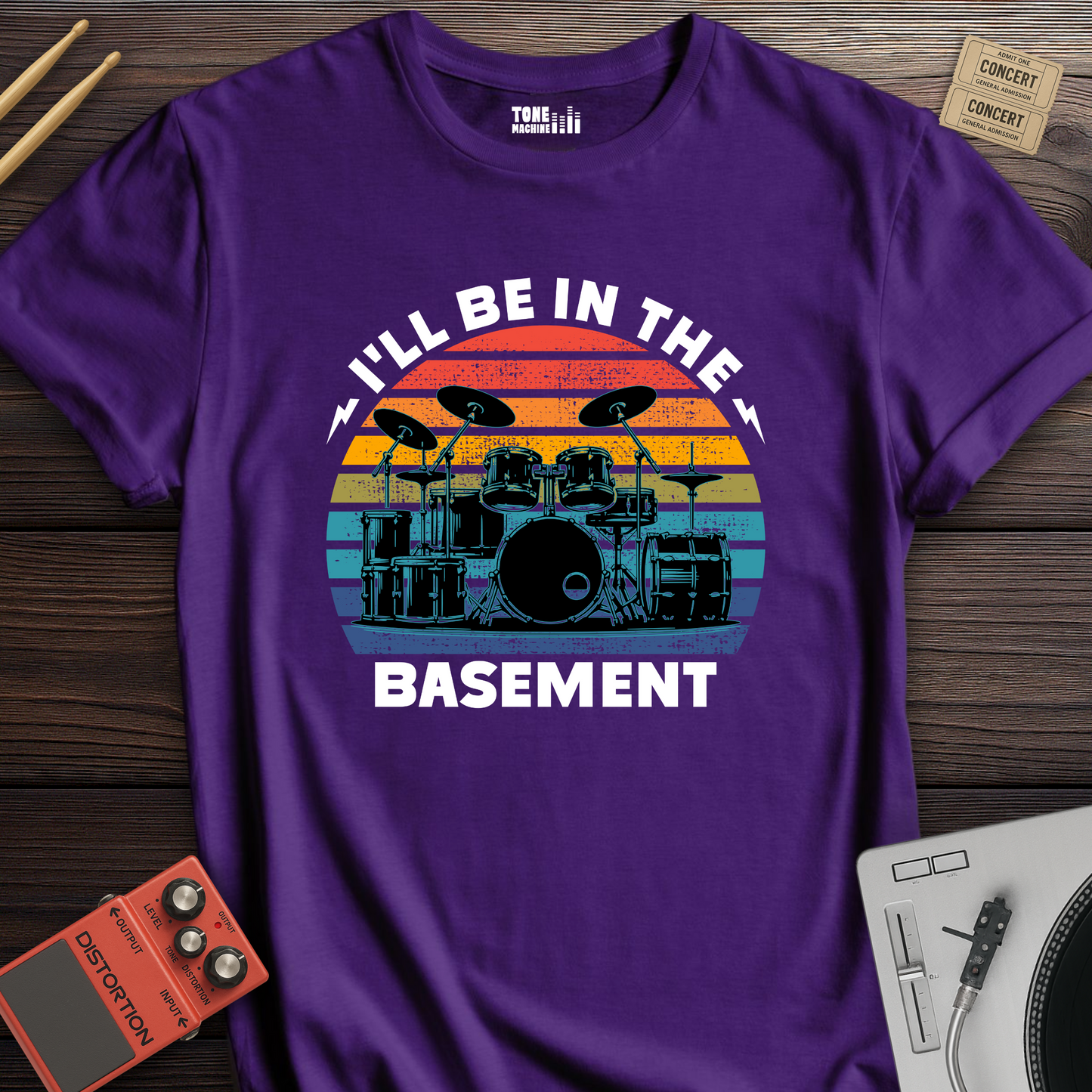 I'll Be In The Basement Drum T-Shirt