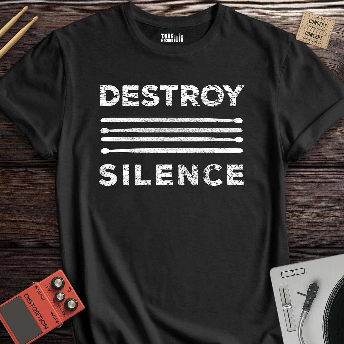 Destroy Silence Drum T-Shirt