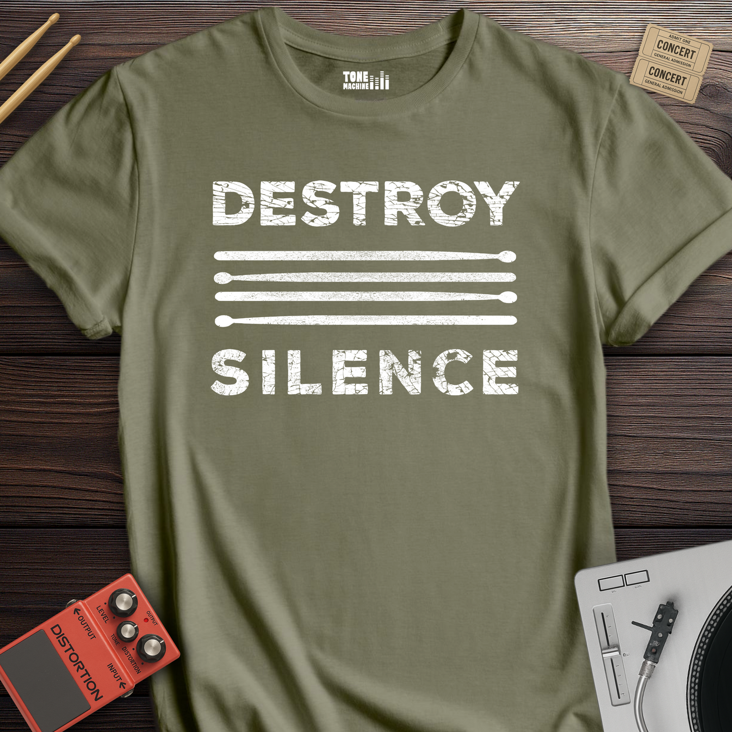 Destroy Silence Drum T-Shirt