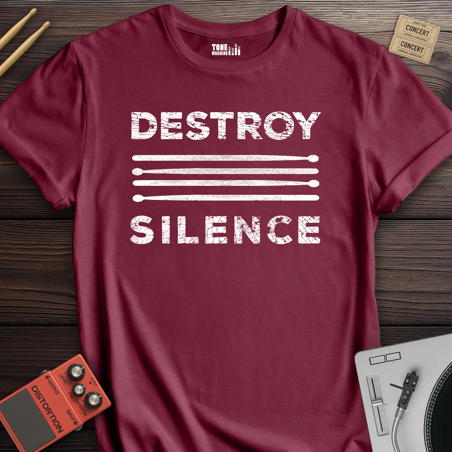 Destroy Silence Drum T-Shirt