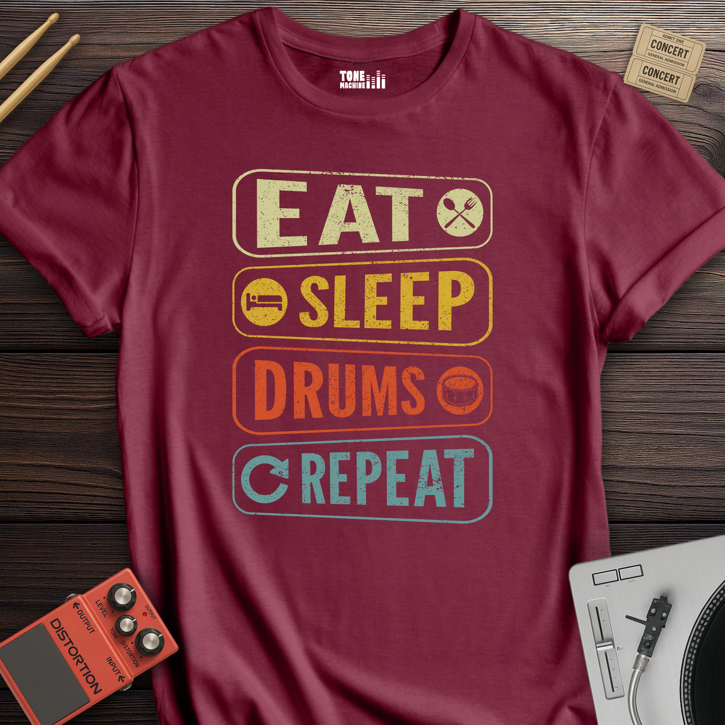 Eat Sleep Drums Repeat T-Shirt