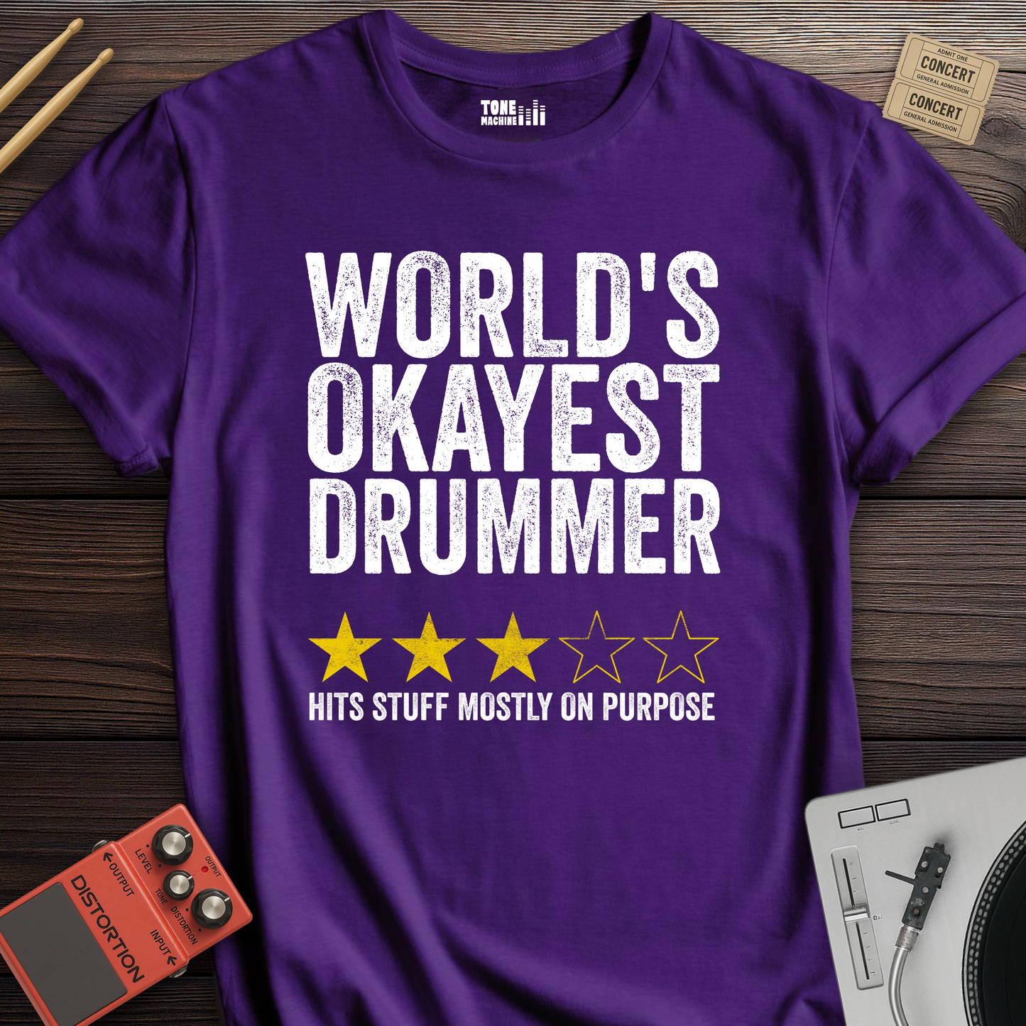World's Okayest Drummer T-Shirt