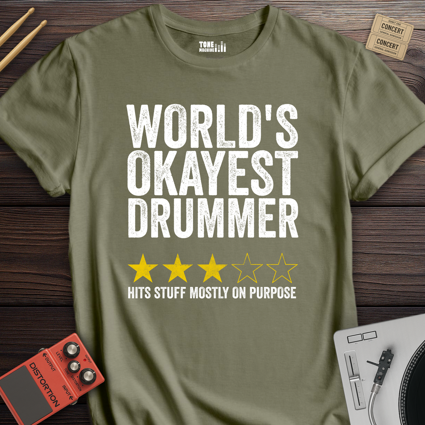 World's Okayest Drummer T-Shirt