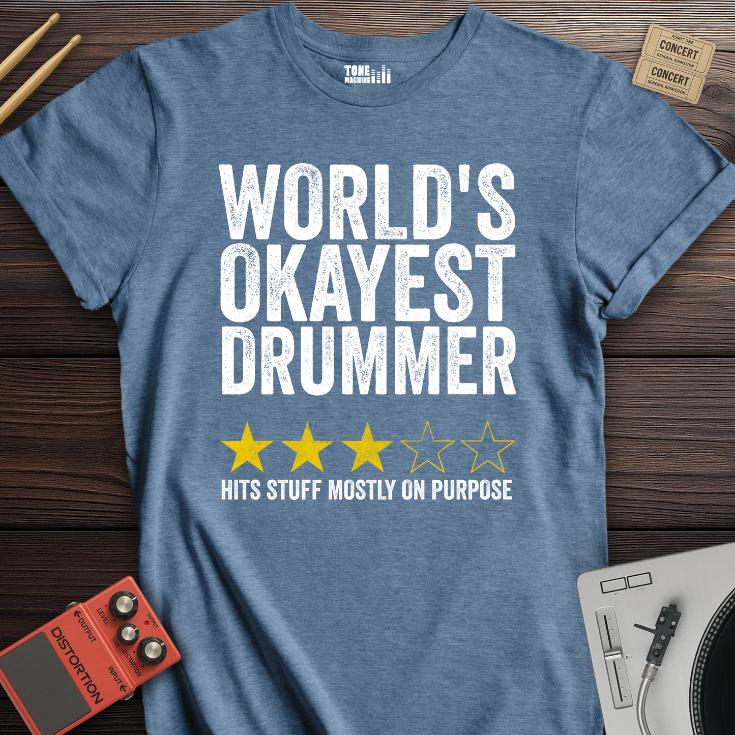 World's Okayest Drummer T-Shirt