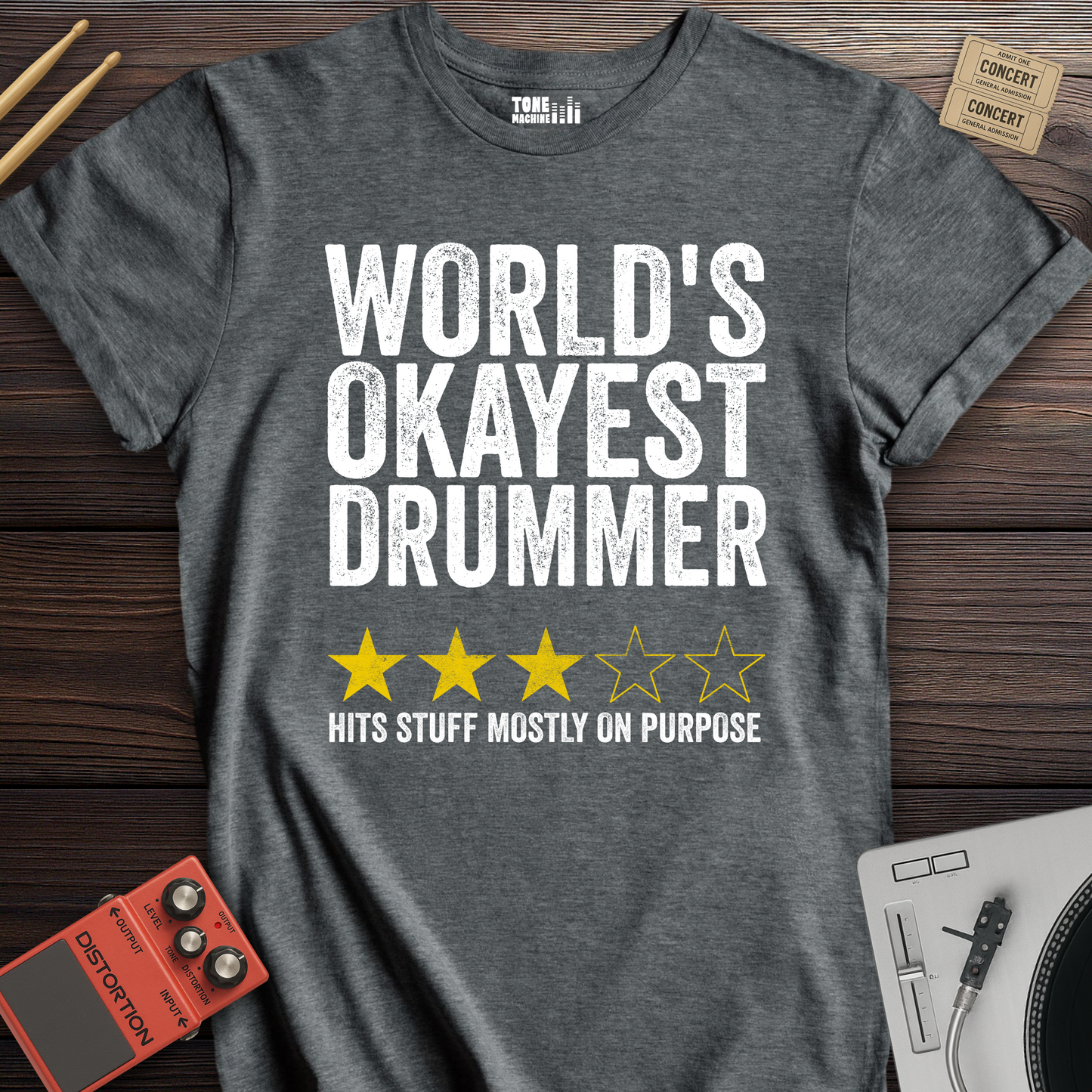 World's Okayest Drummer T-Shirt