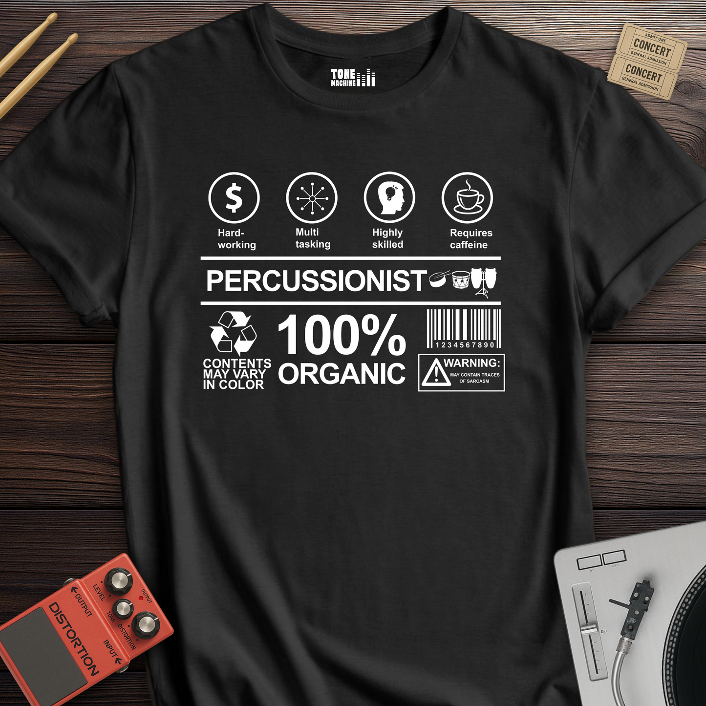 Percussionist Label Drum T-Shirt
