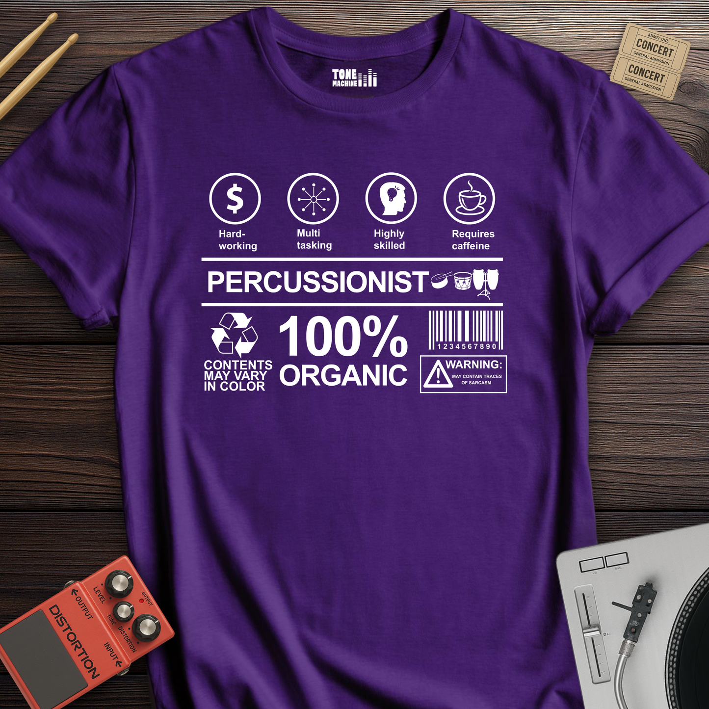 Percussionist Label Drum T-Shirt