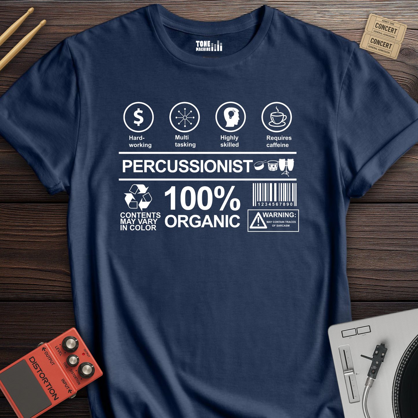 Percussionist Label Drum T-Shirt