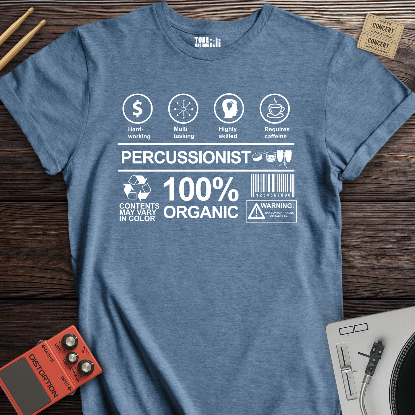 Percussionist Label Drum T-Shirt