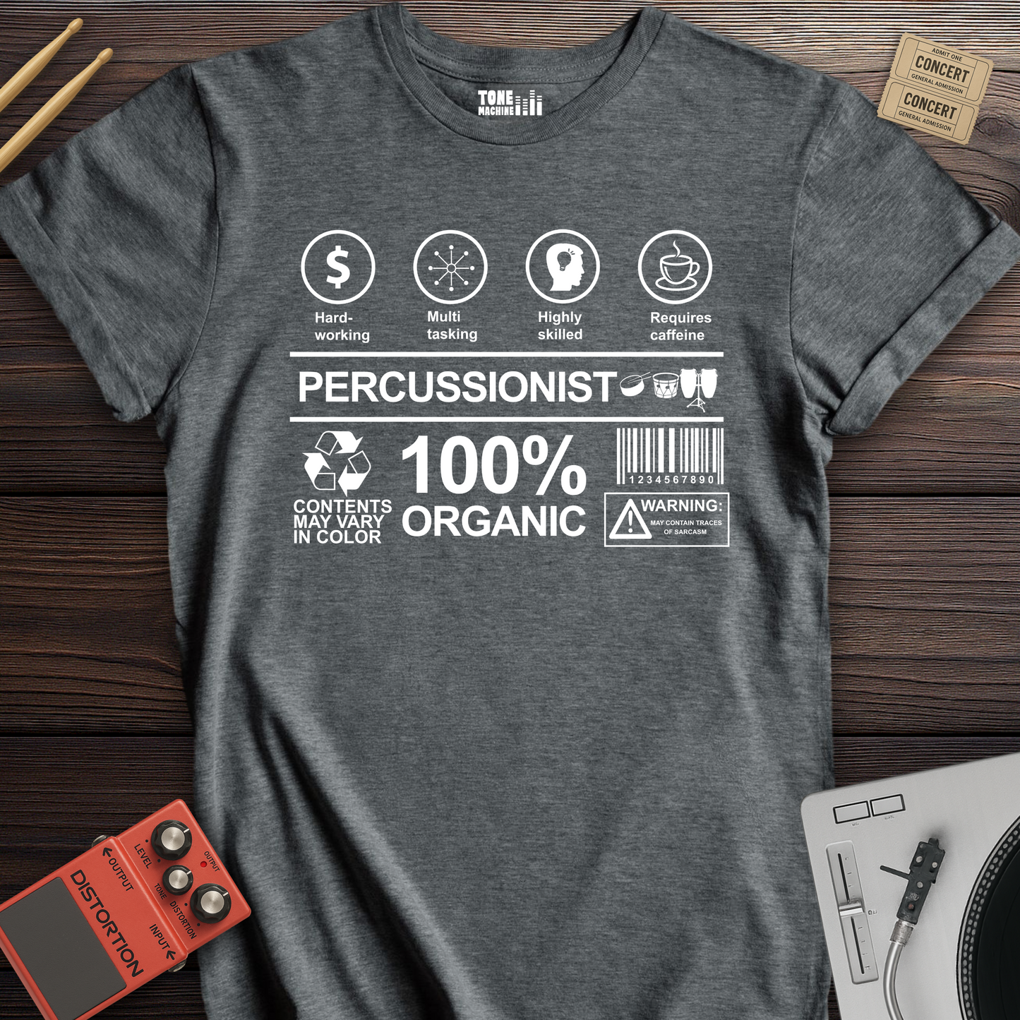 Percussionist Label Drum T-Shirt