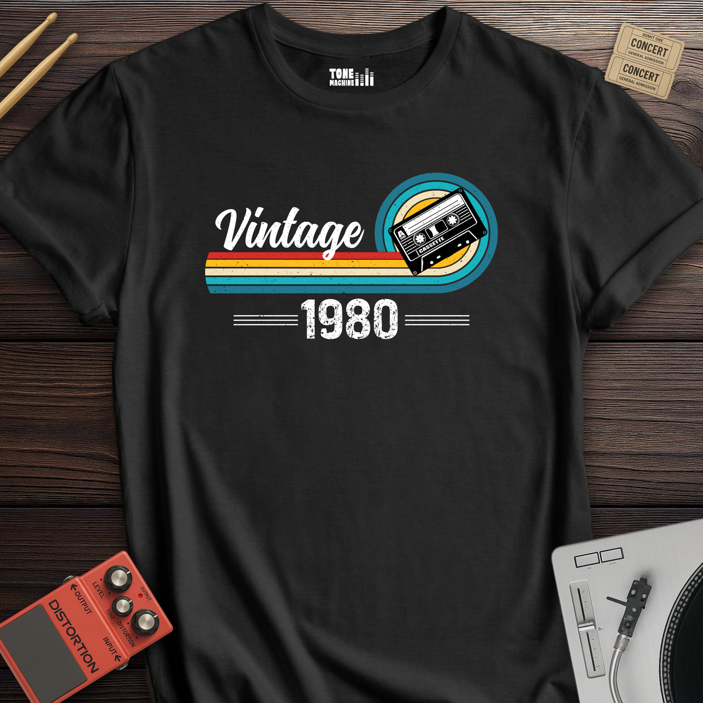 Vintage 1980 Cassette Retro T-Shirt