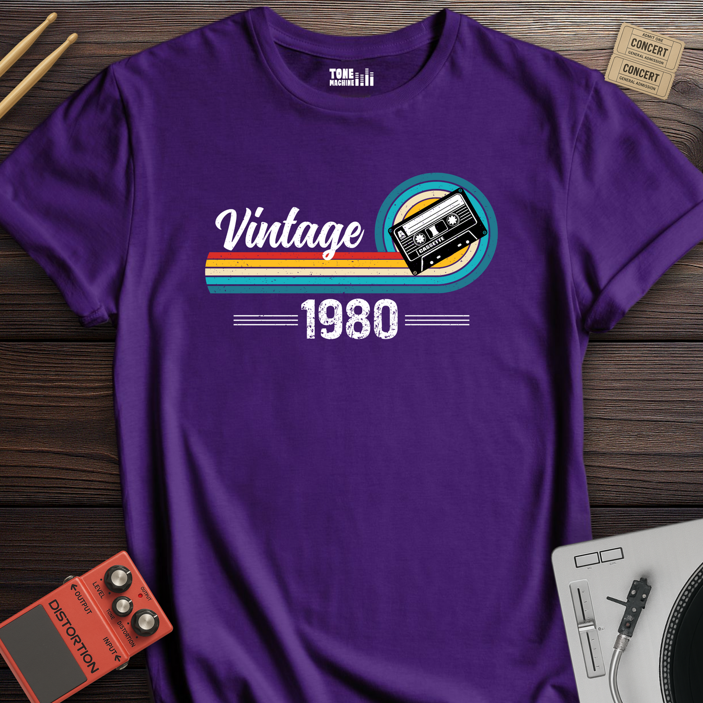 Vintage 1980 Cassette Retro T-Shirt