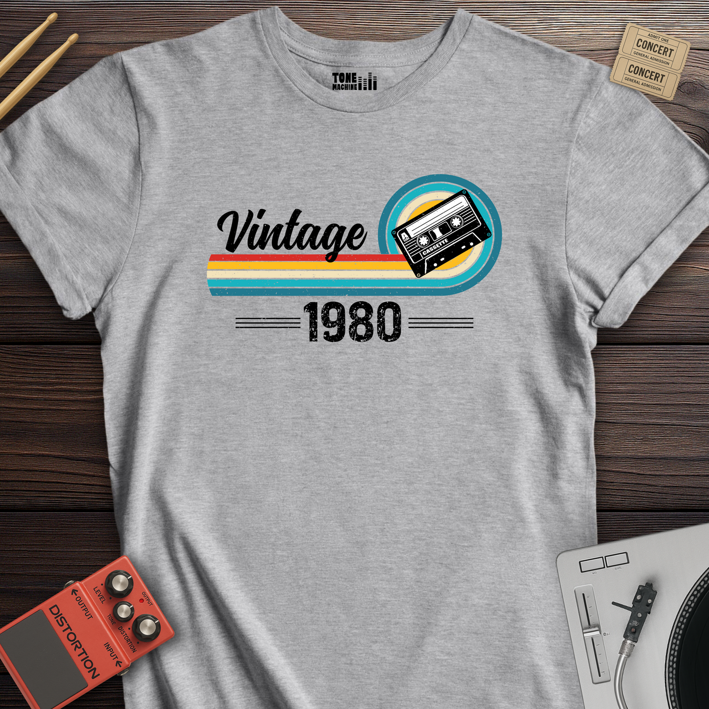Vintage 1980 Cassette Retro T-Shirt