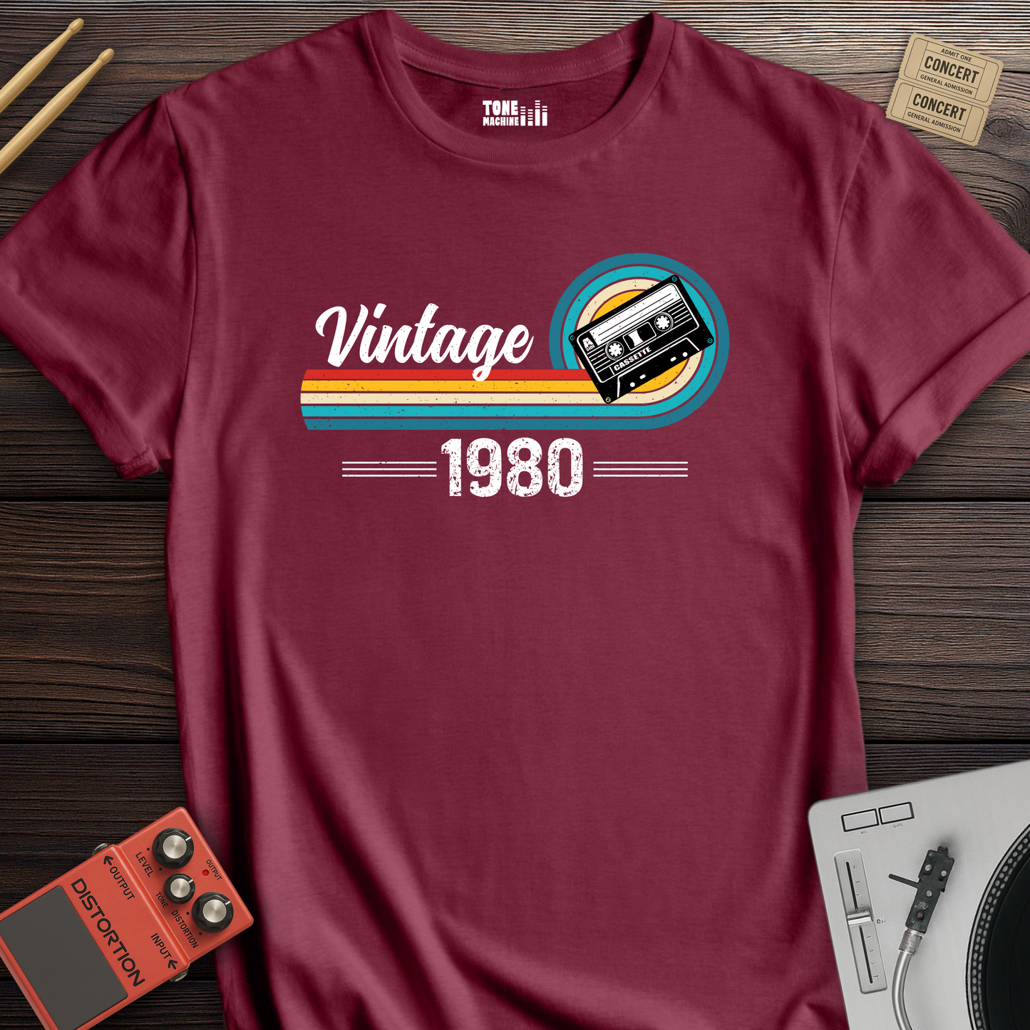 Vintage 1980 Cassette Retro T-Shirt