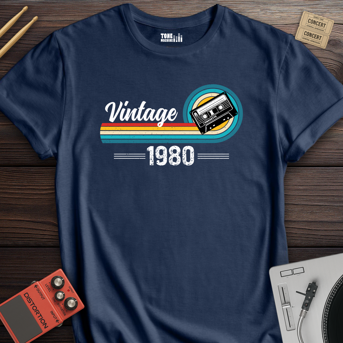 Vintage 1980 Cassette Retro T-Shirt