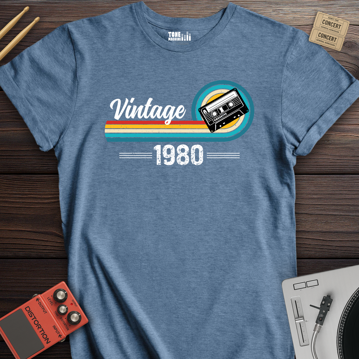 Vintage 1980 Cassette Retro T-Shirt