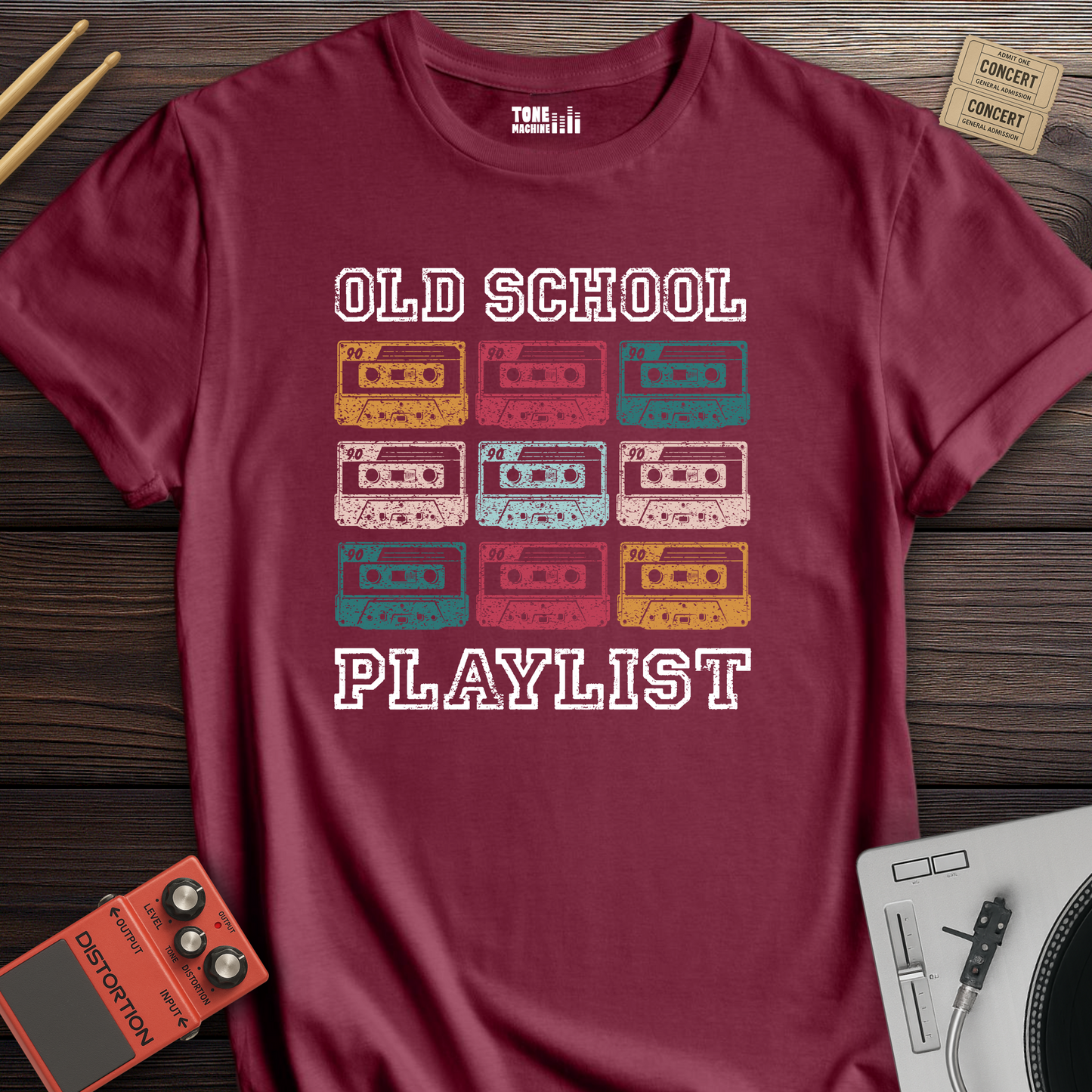 Old School Playlist Cassette Retro T-Shirt