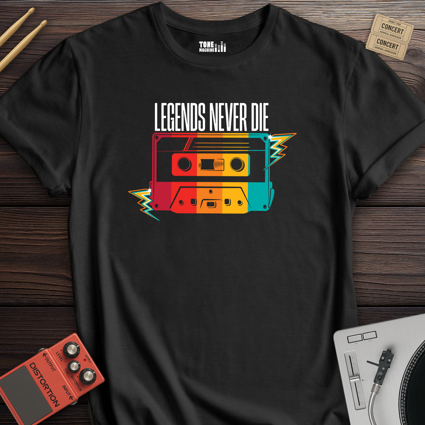 Legends Never Die Cassette Retro T-Shirt