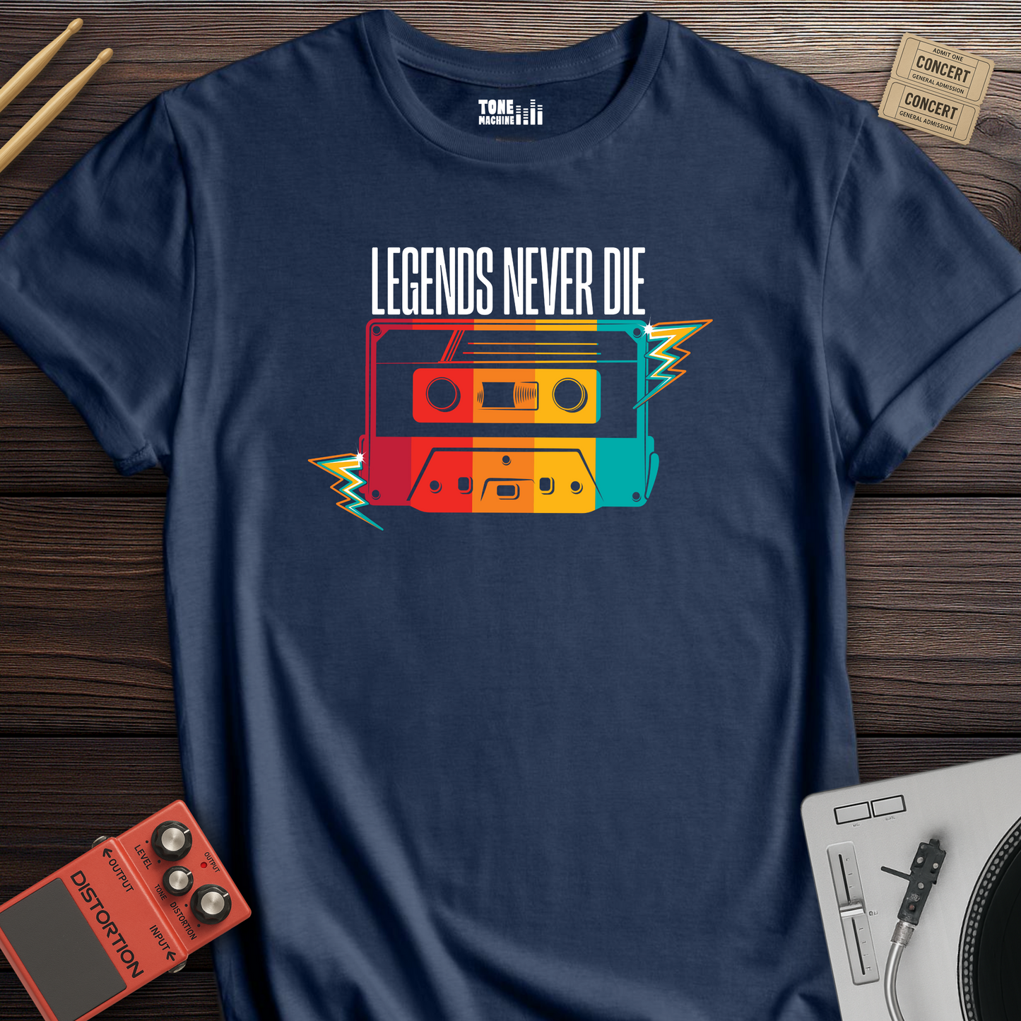 Legends Never Die Cassette Retro T-Shirt