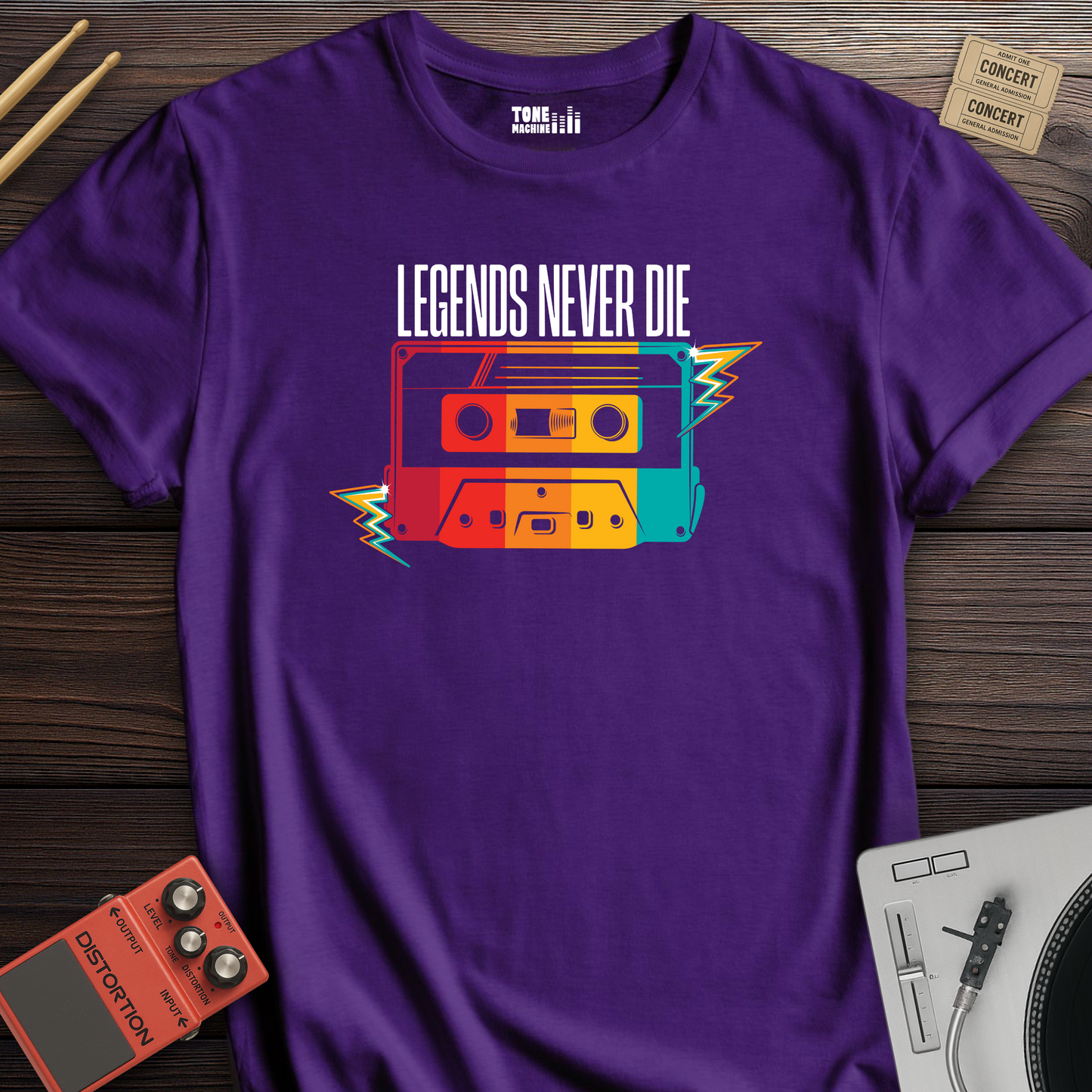 Legends Never Die Cassette Retro T-Shirt
