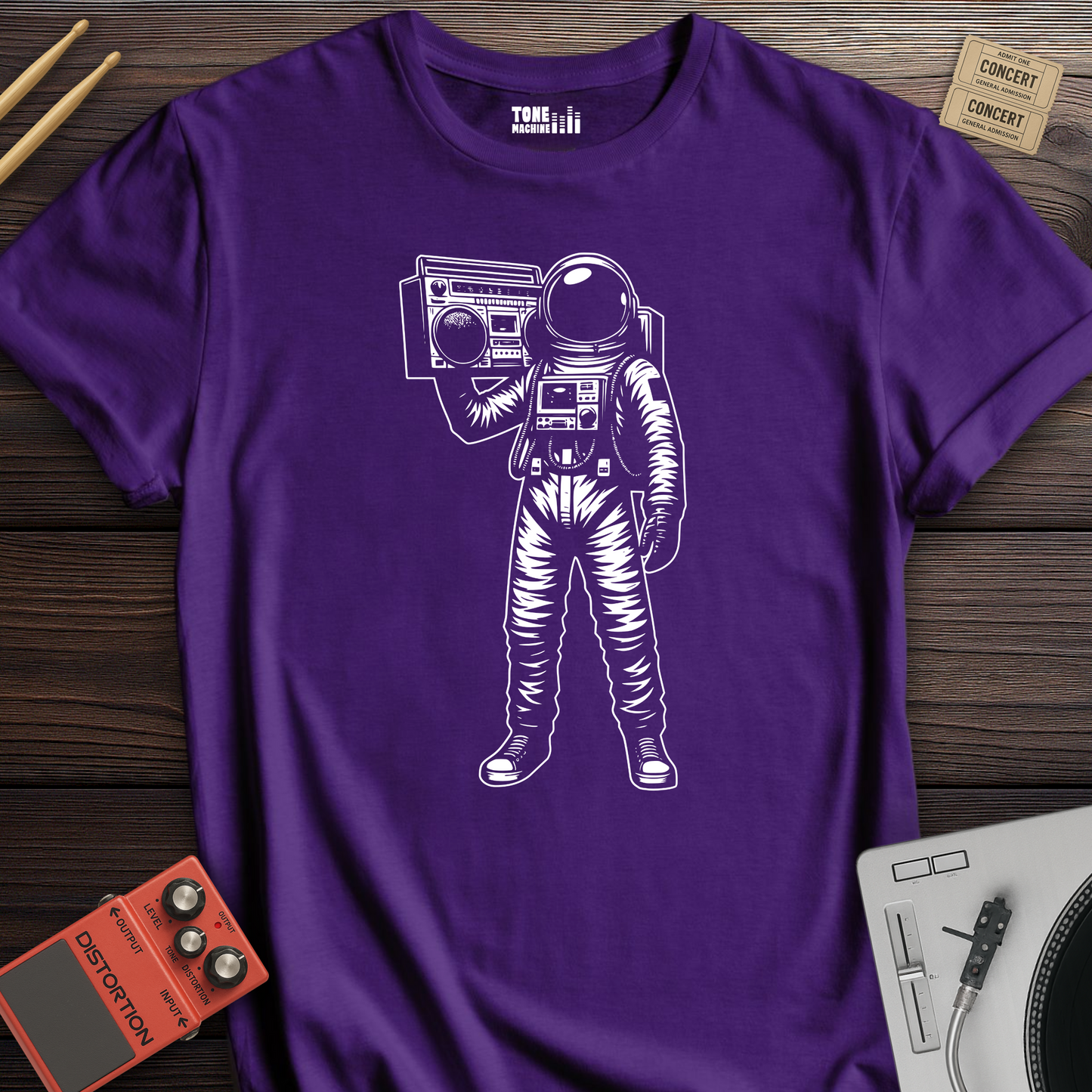 Bass In Orbit Retro T-Shirt