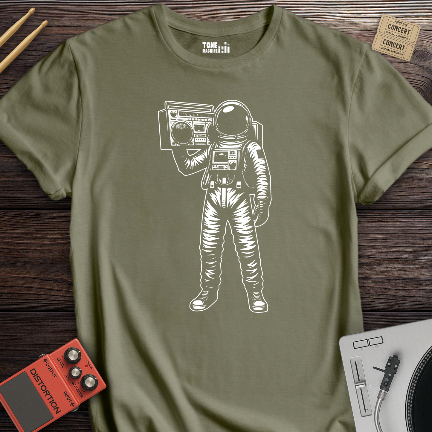 Bass In Orbit Retro T-Shirt