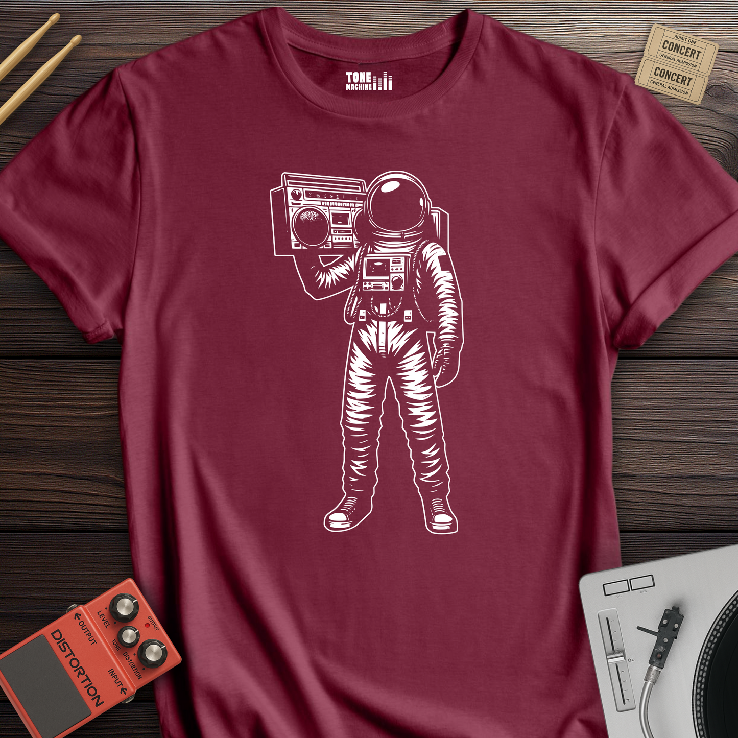 Bass In Orbit Retro T-Shirt