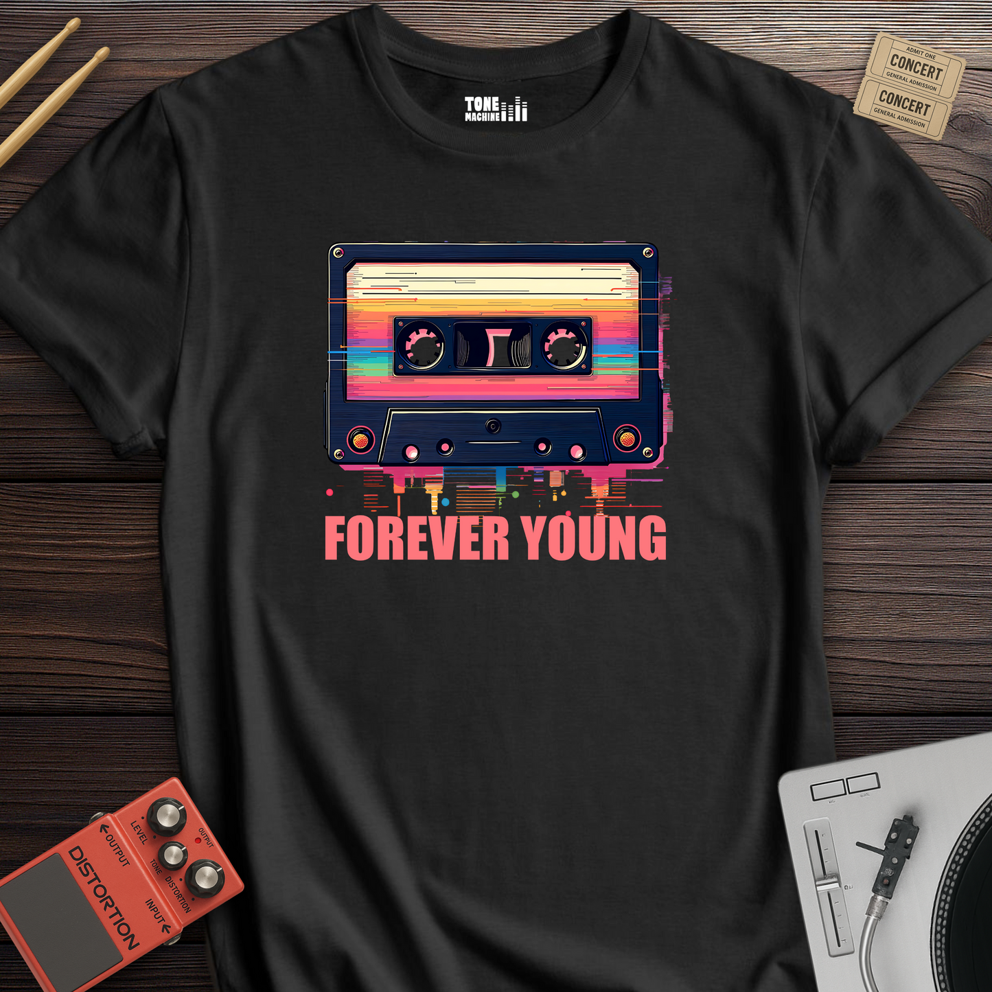 Forever Young Cassette Retro T-Shirt