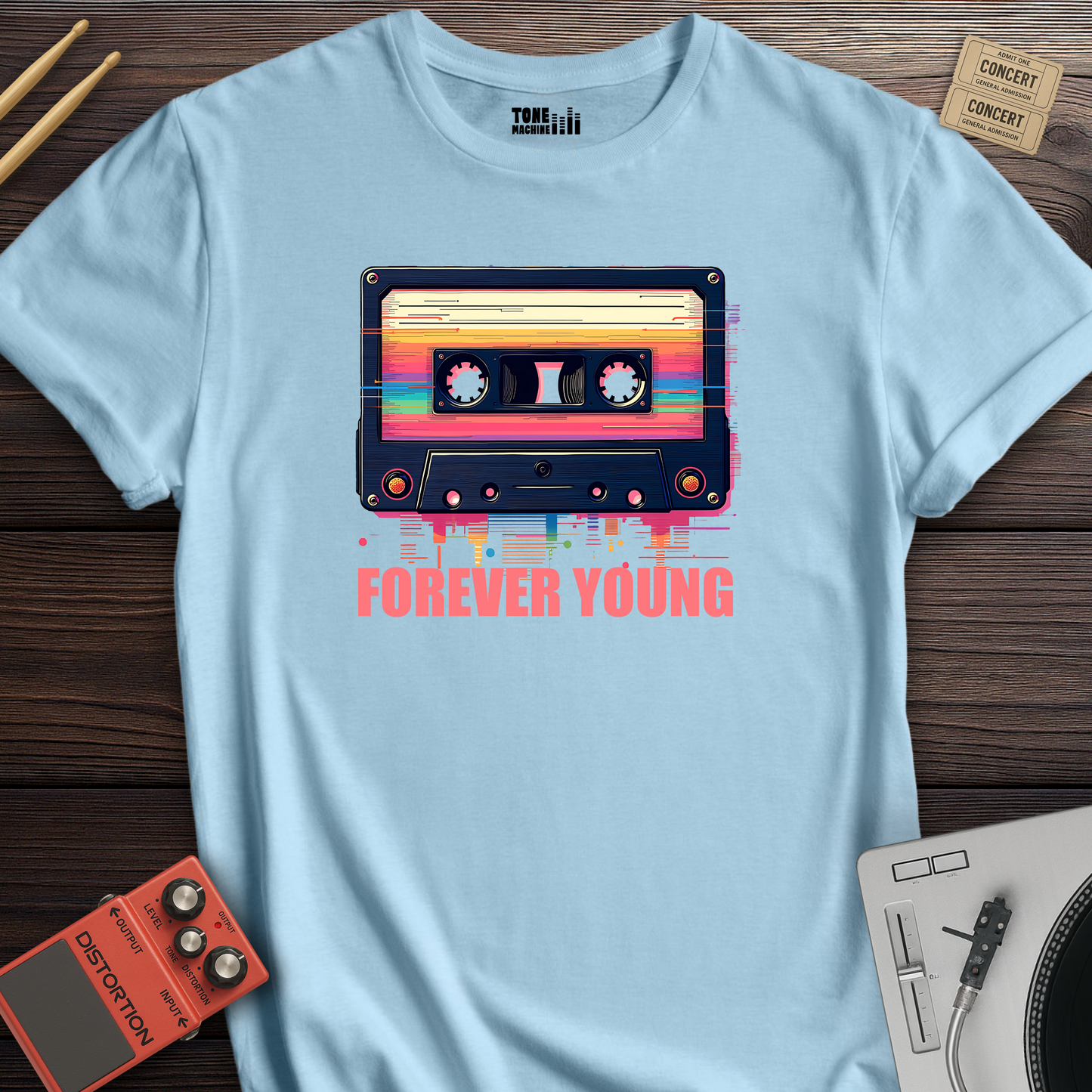 Forever Young Cassette Retro T-Shirt