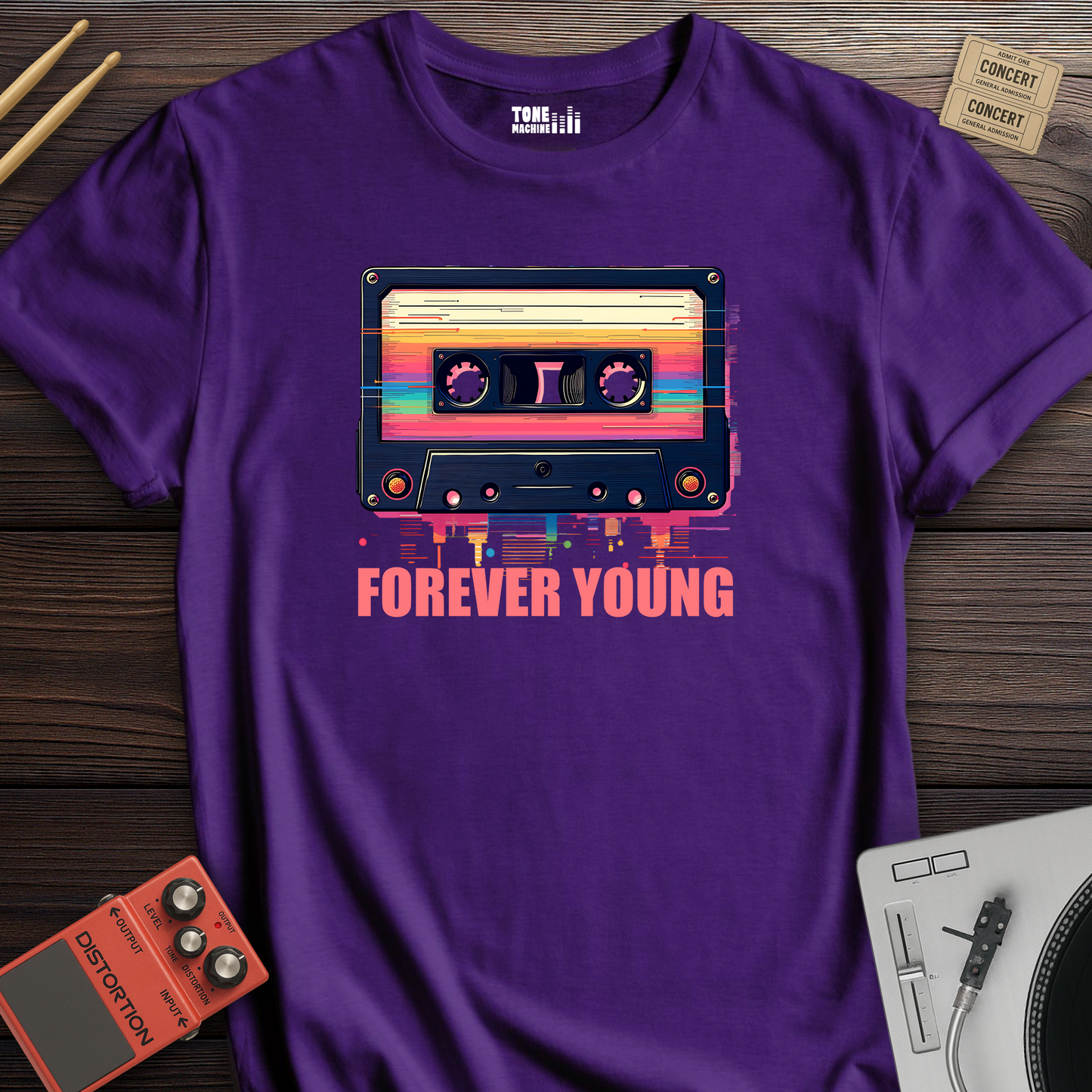 Forever Young Cassette Retro T-Shirt