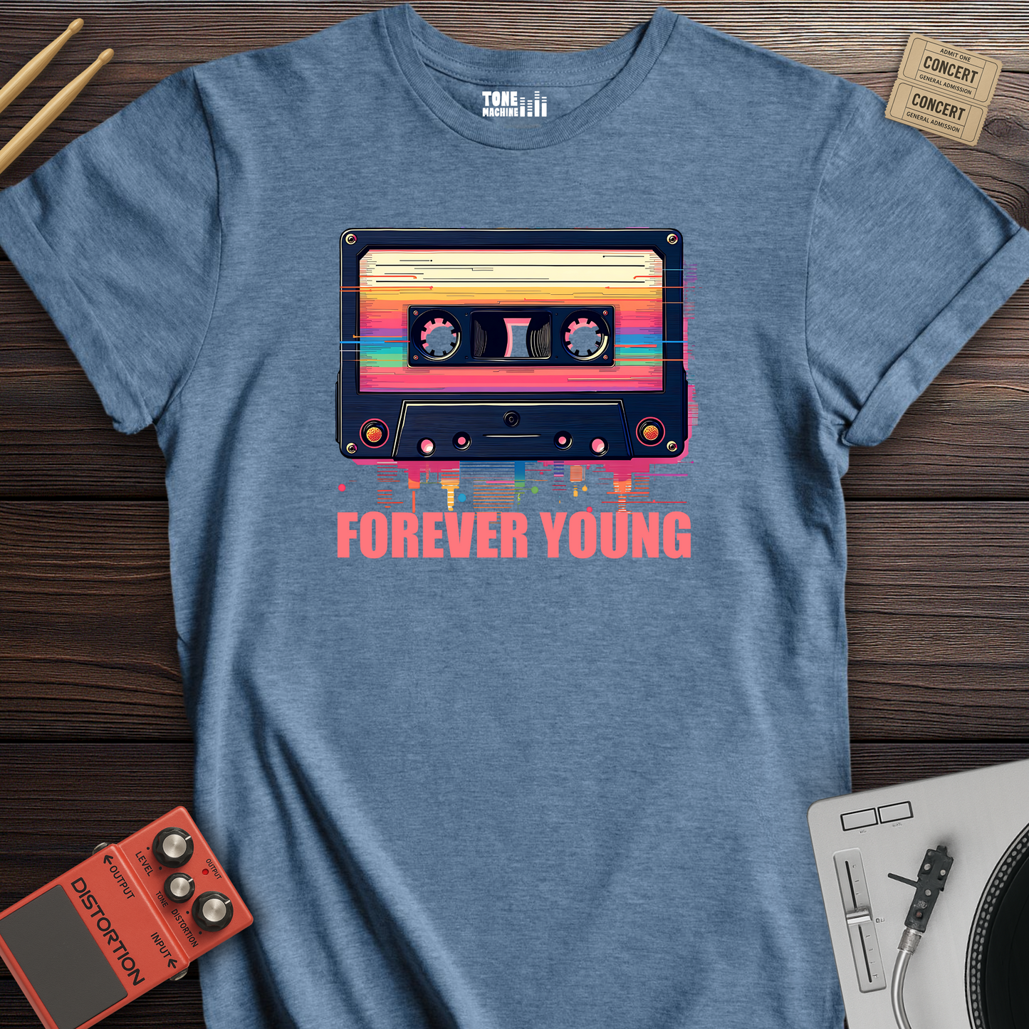Forever Young Cassette Retro T-Shirt