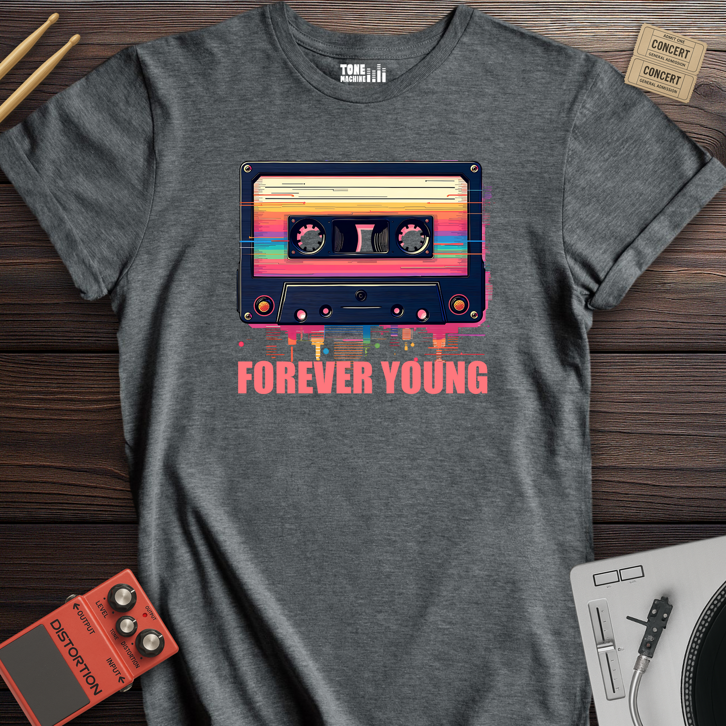 Forever Young Cassette Retro T-Shirt