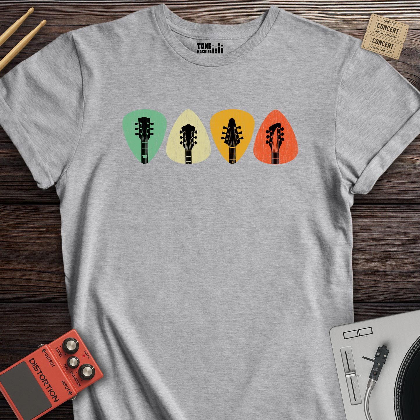 Retro Guitar Picks T-Shirt