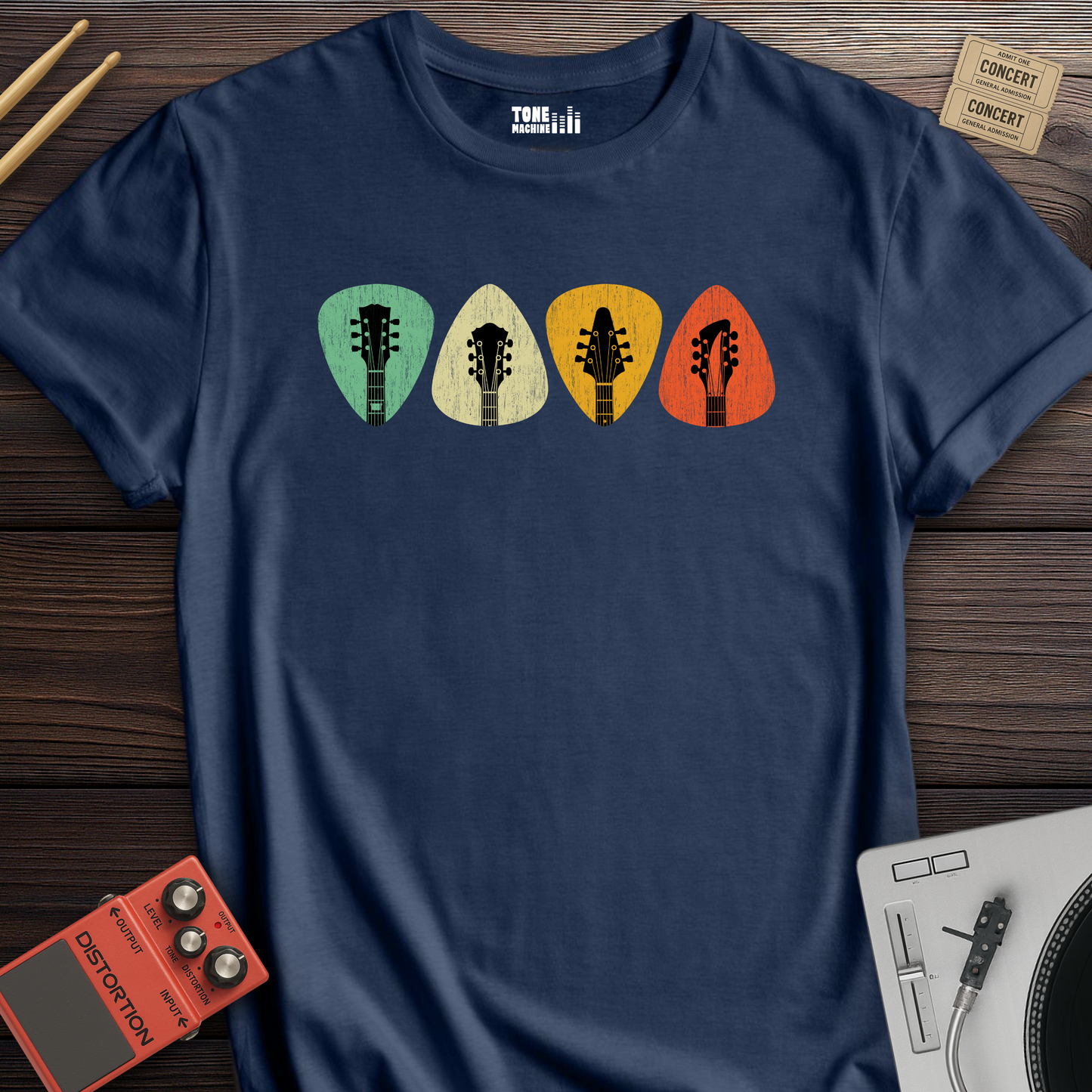 Retro Guitar Picks T-Shirt