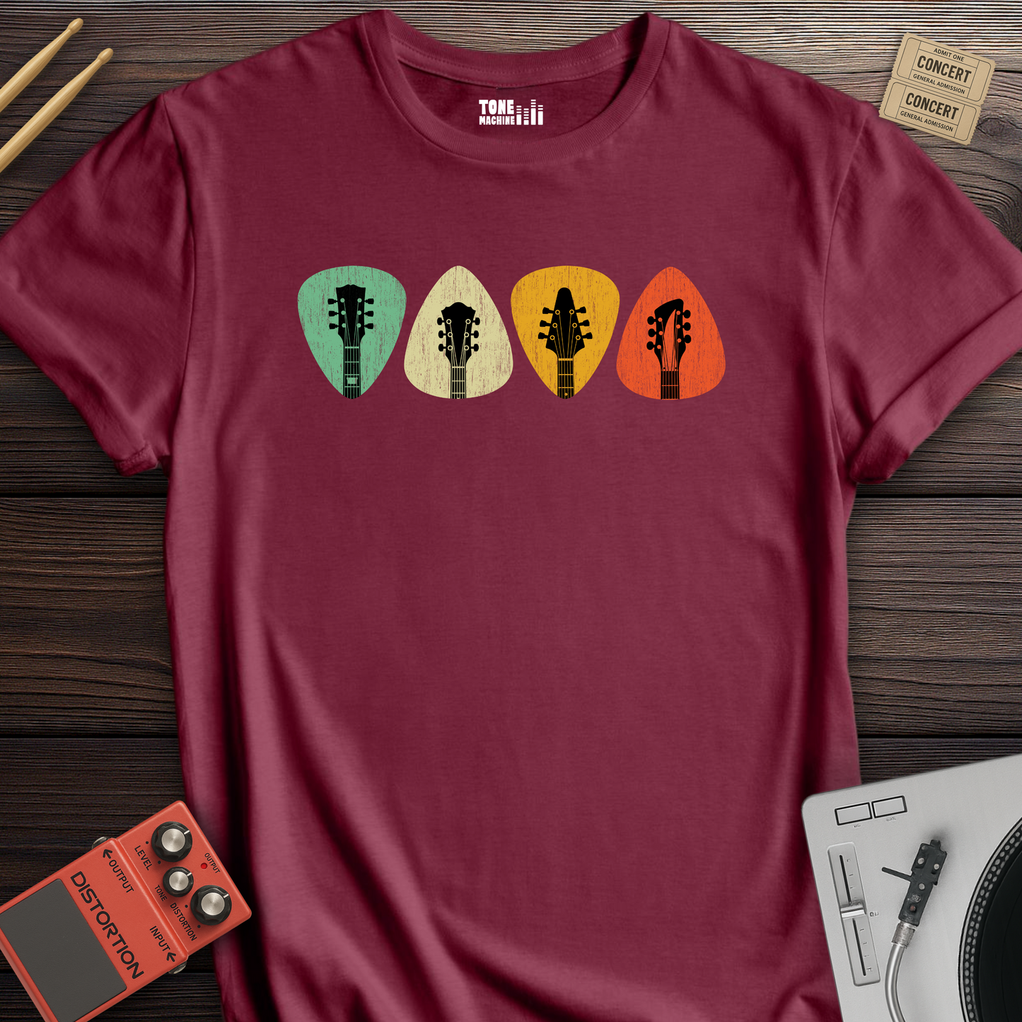 Retro Guitar Picks T-Shirt