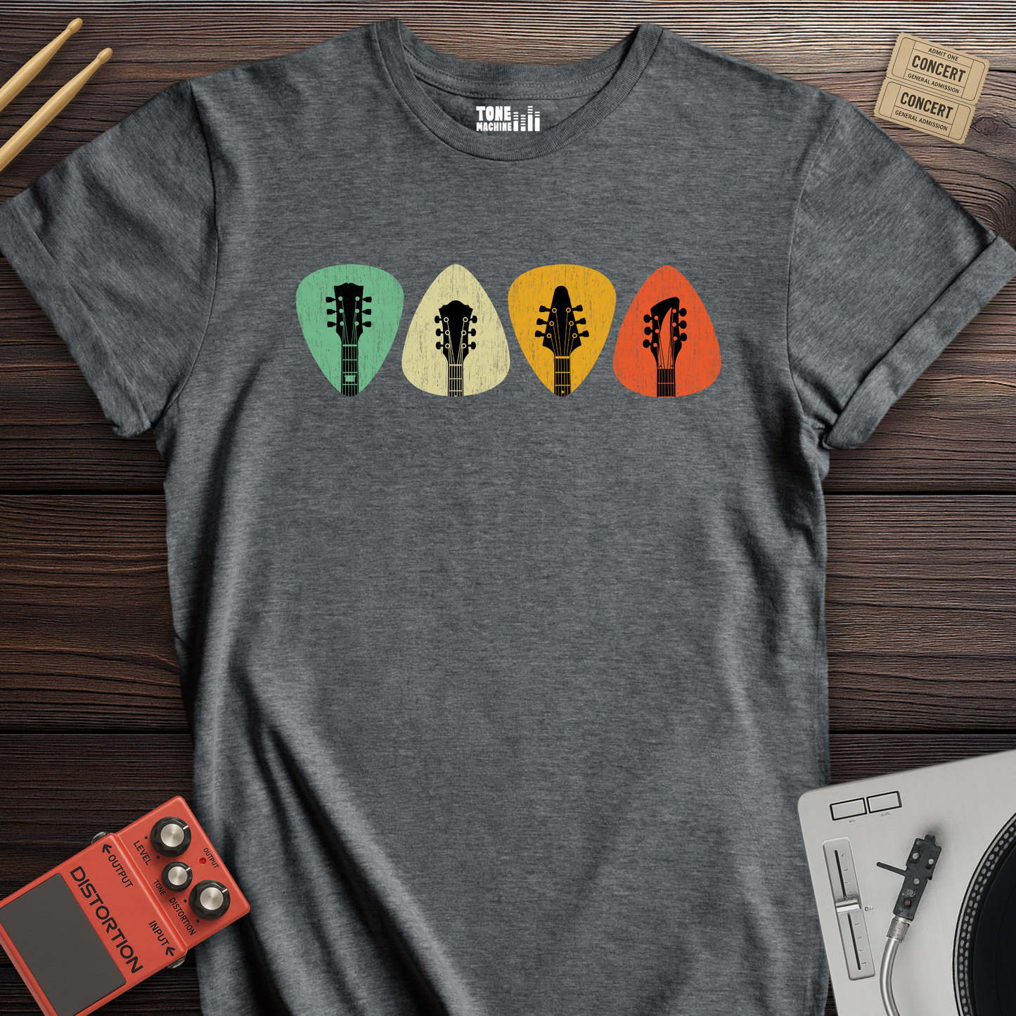 Retro Guitar Picks T-Shirt