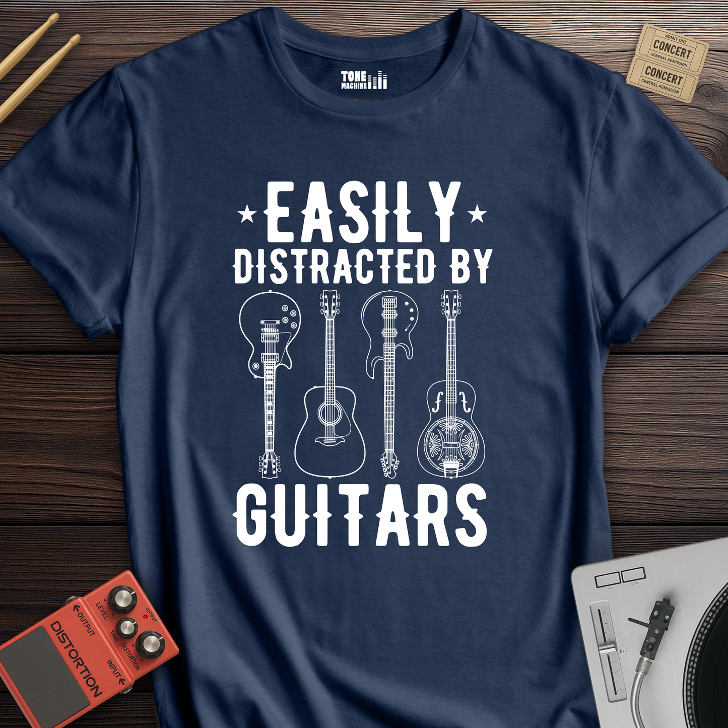 Easily Distracted By Guitars T-Shirt