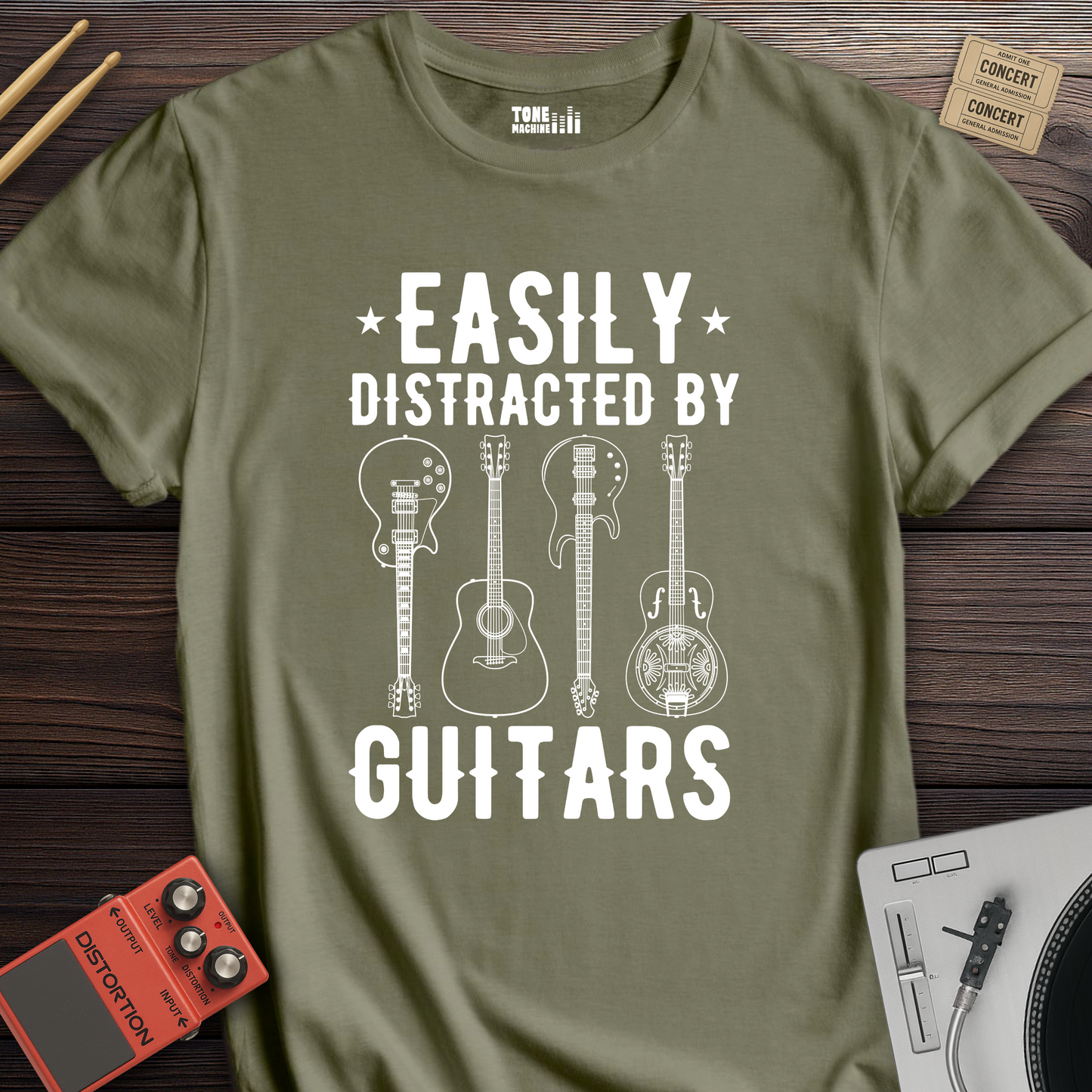 Easily Distracted By Guitars T-Shirt