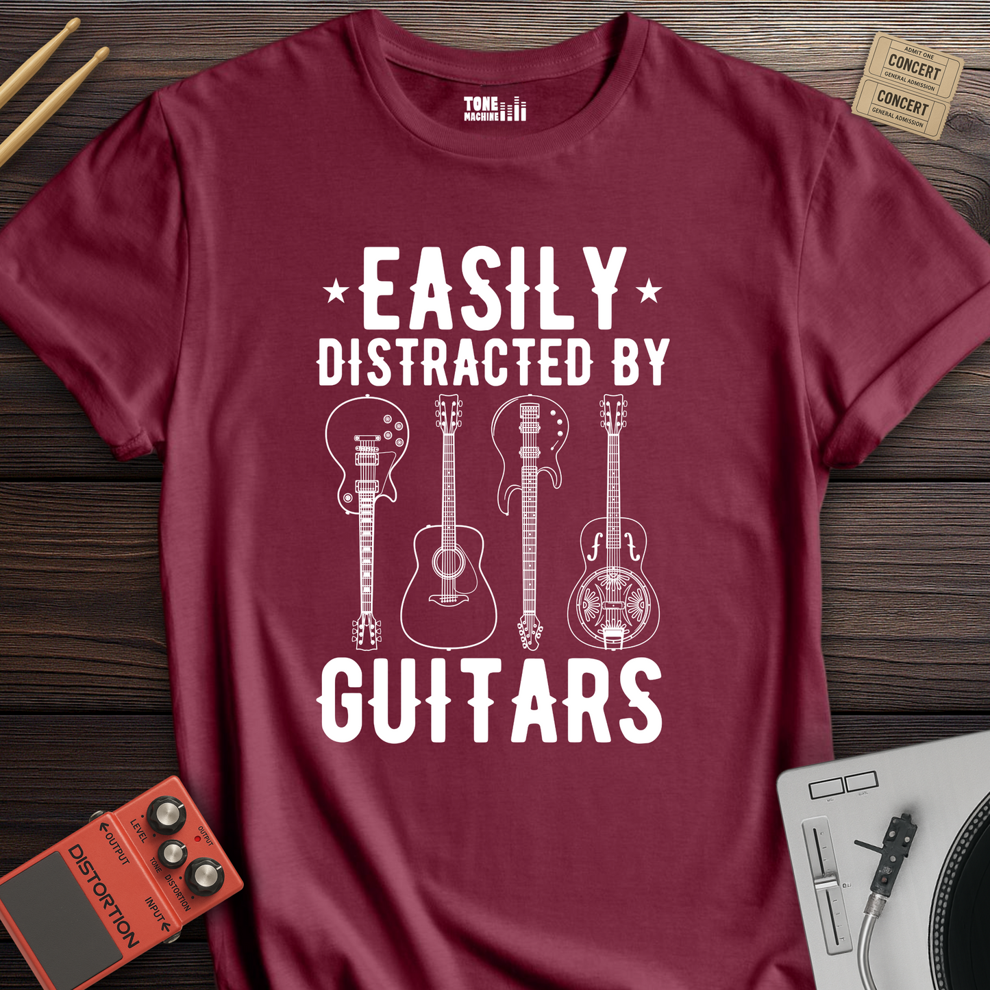 Easily Distracted By Guitars T-Shirt