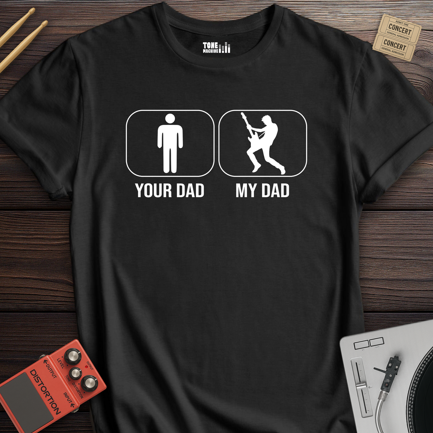 Your Dad My Dad Guitar Player T-Shirt