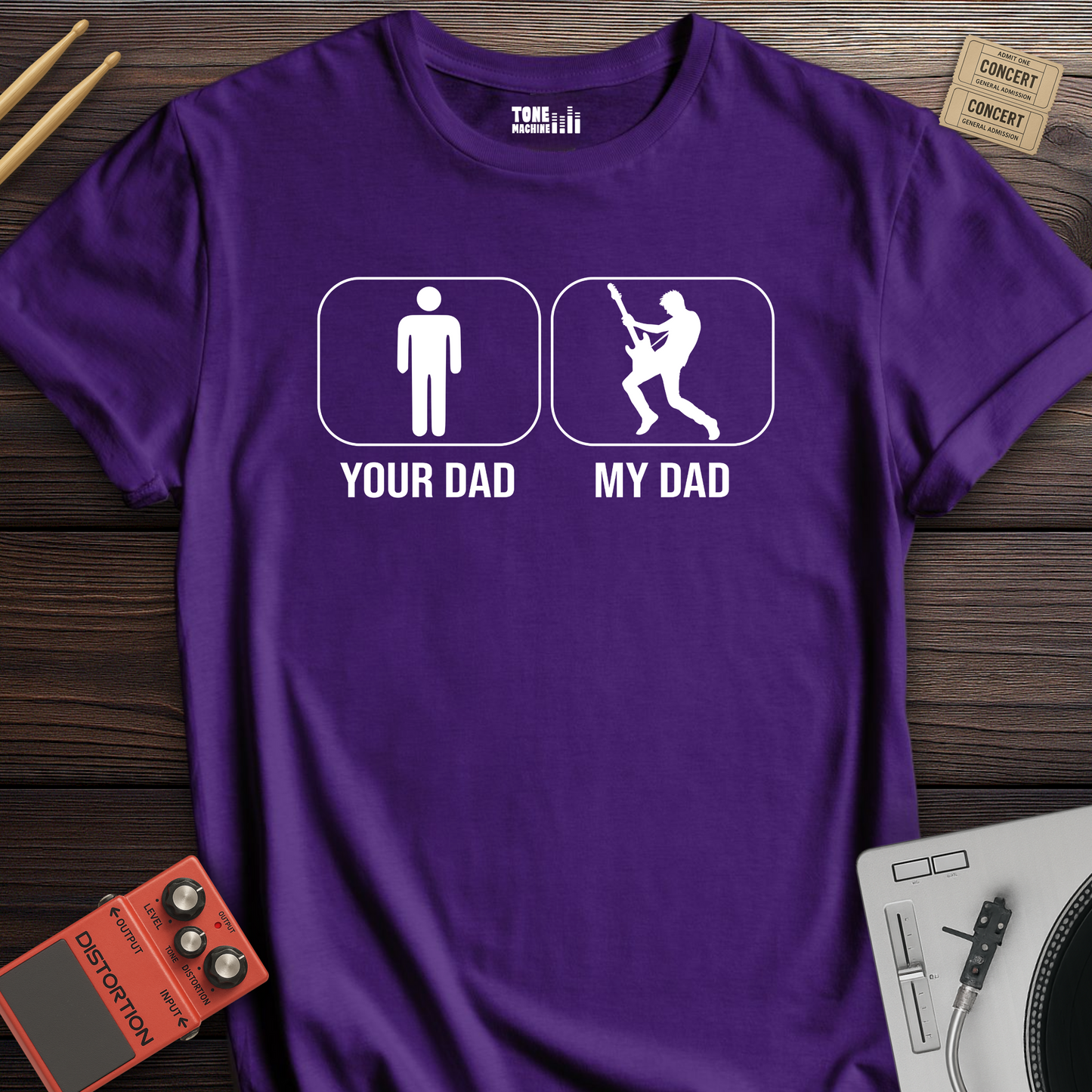 Your Dad My Dad Guitar Player T-Shirt