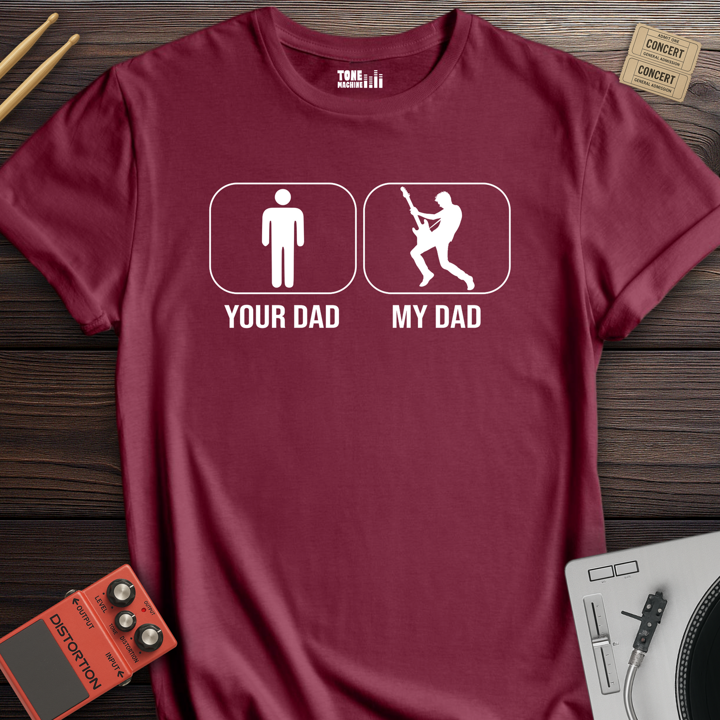 Your Dad My Dad Guitar Player T-Shirt