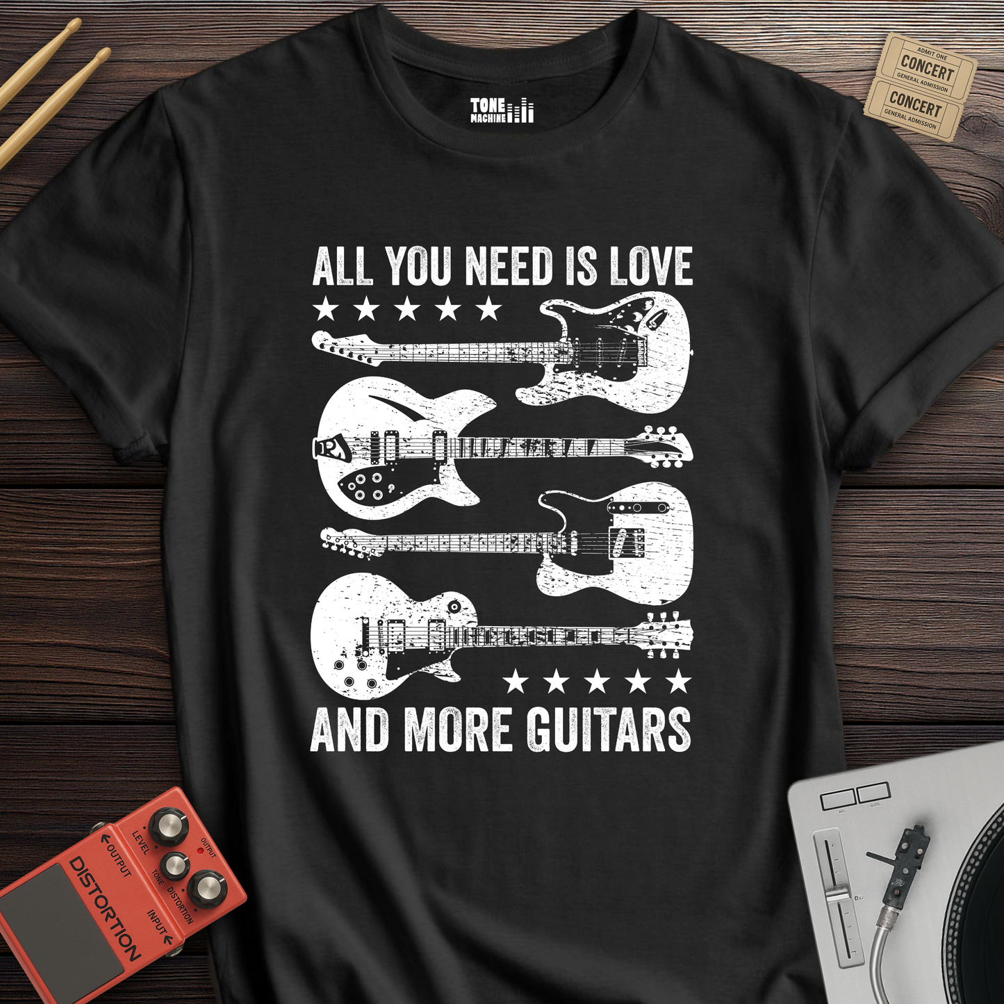 All You Need Is Love And More Guitars T-Shirt