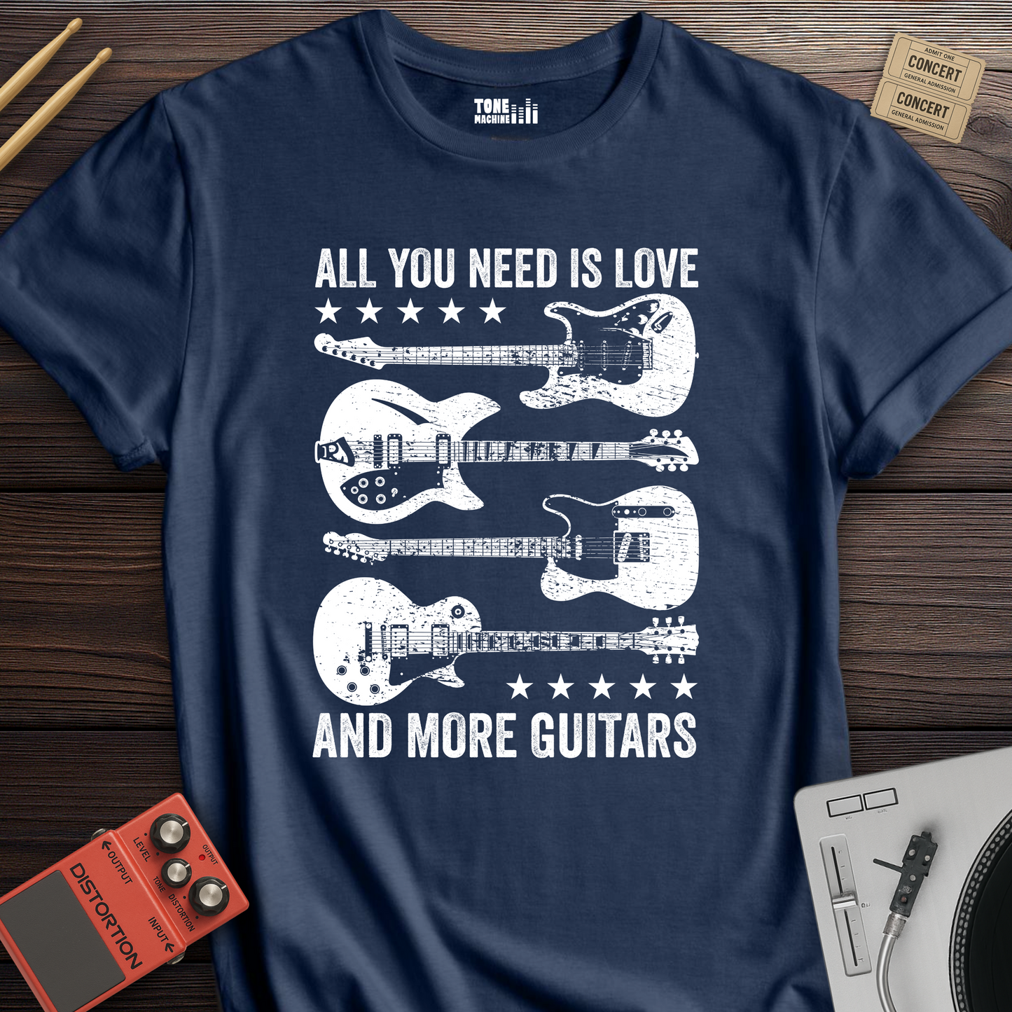 All You Need Is Love And More Guitars T-Shirt